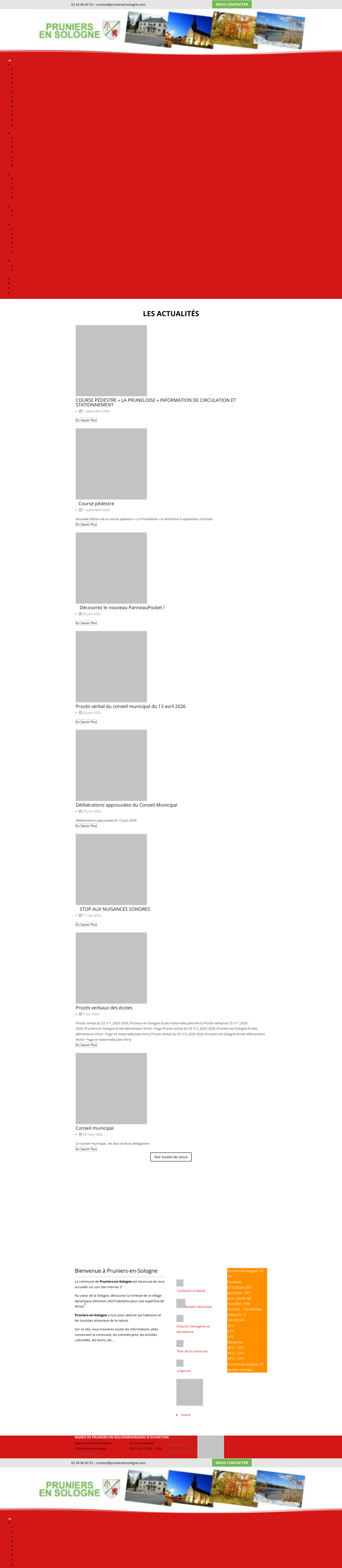 Aperçu du site