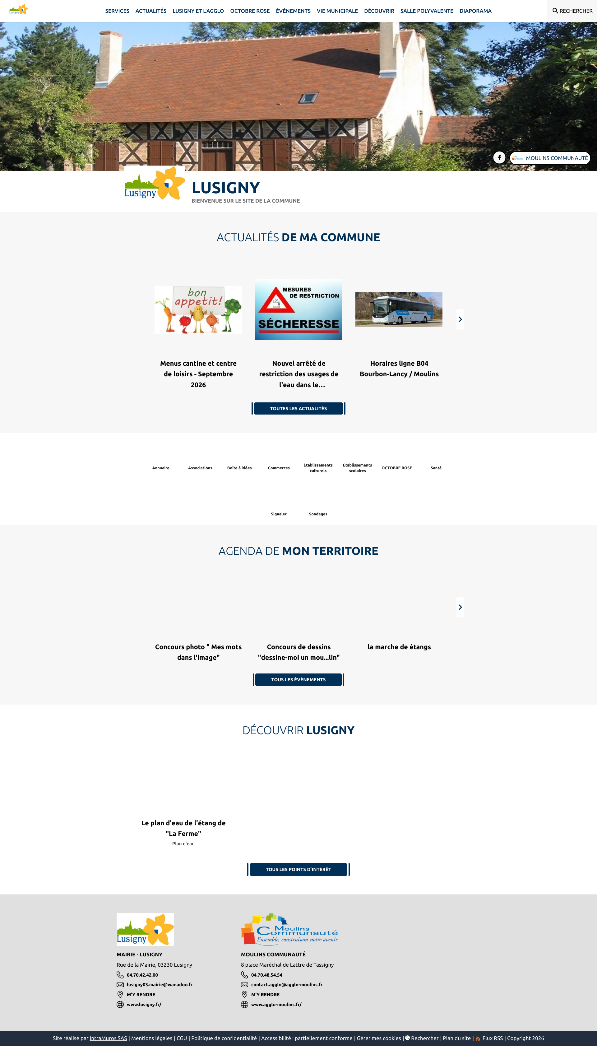 Aperçu du site