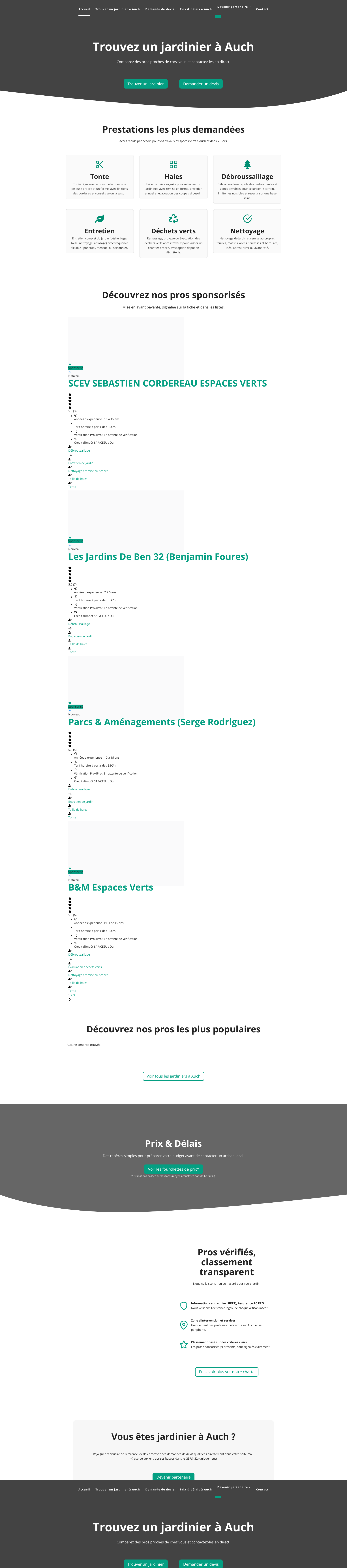 Aperçu du site