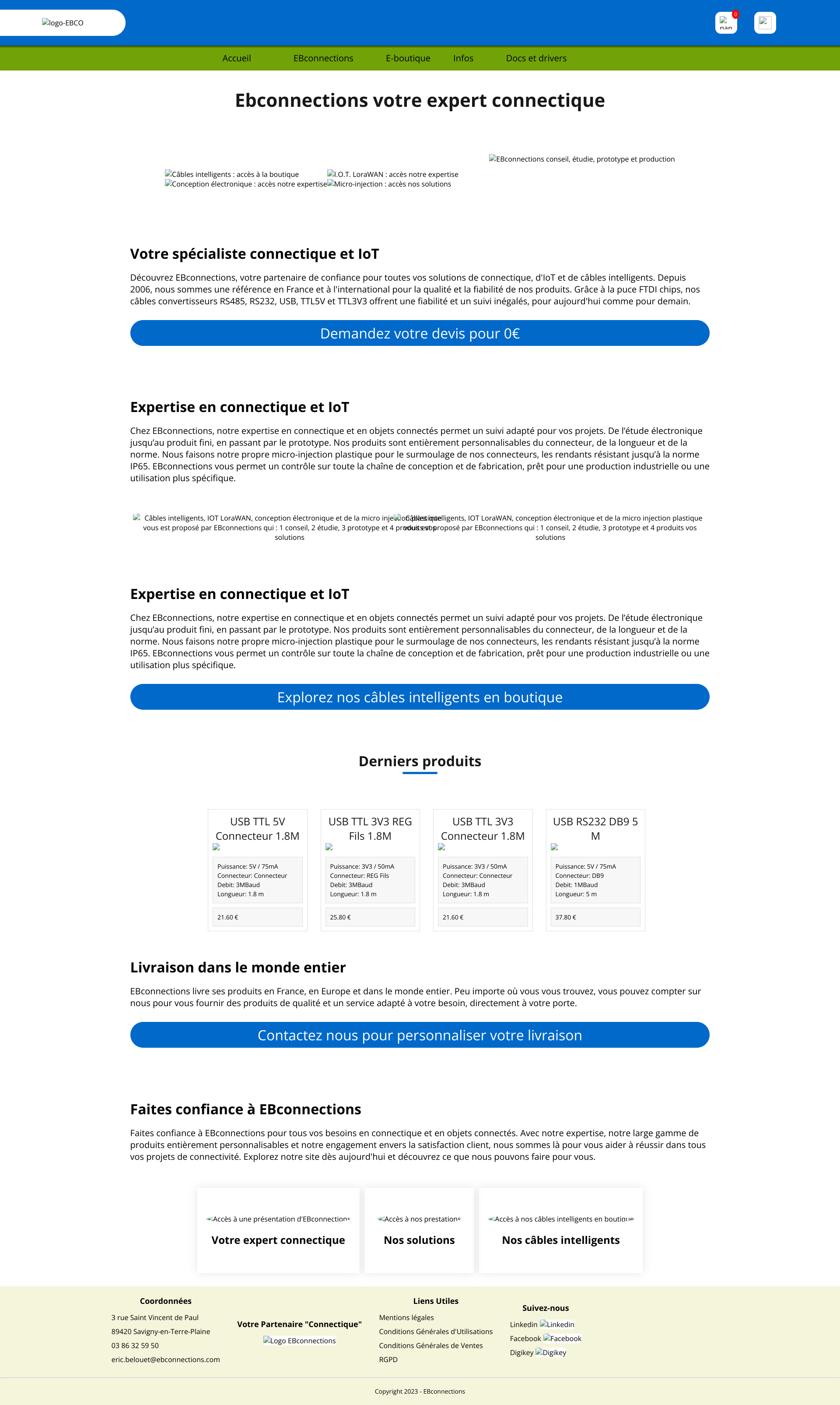 Aperçu du site