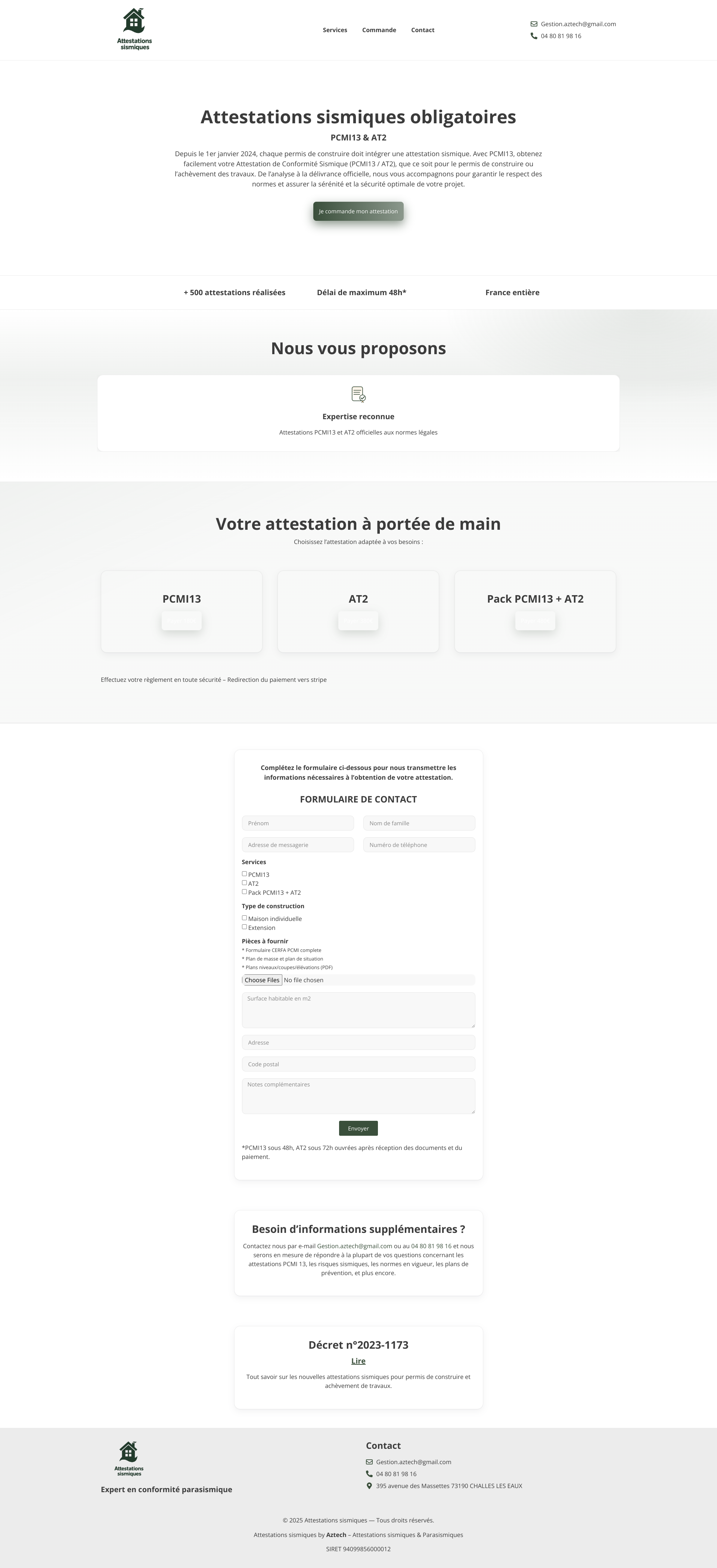 Aperçu du site