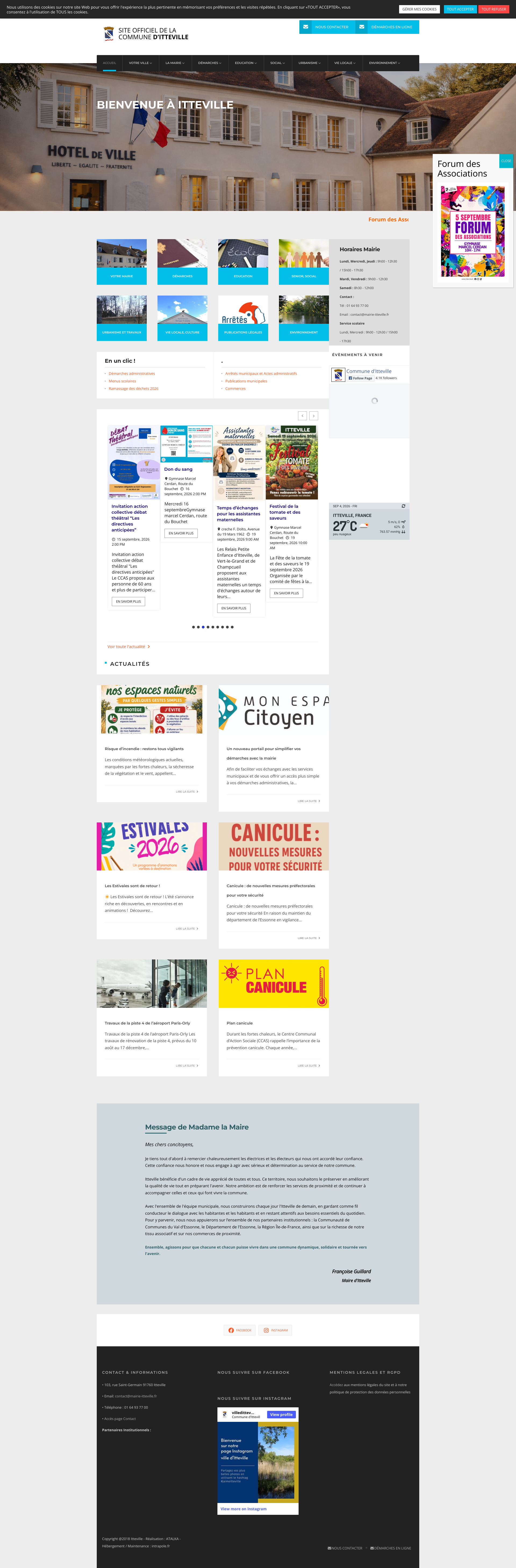 Aperçu du site