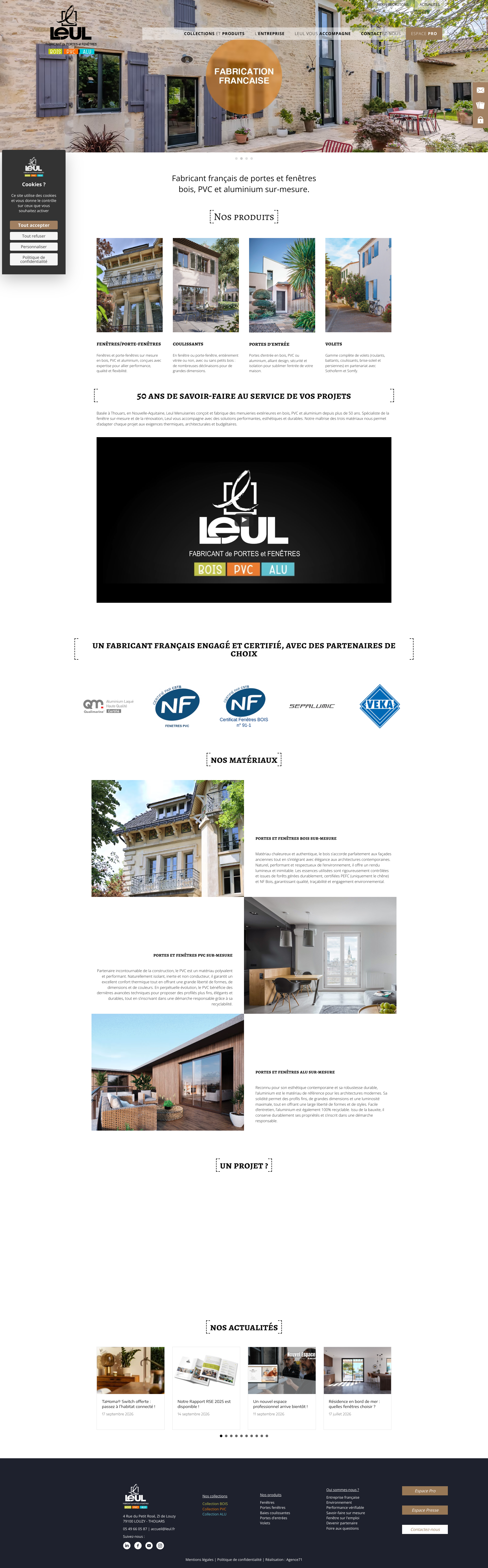 Aperçu du site