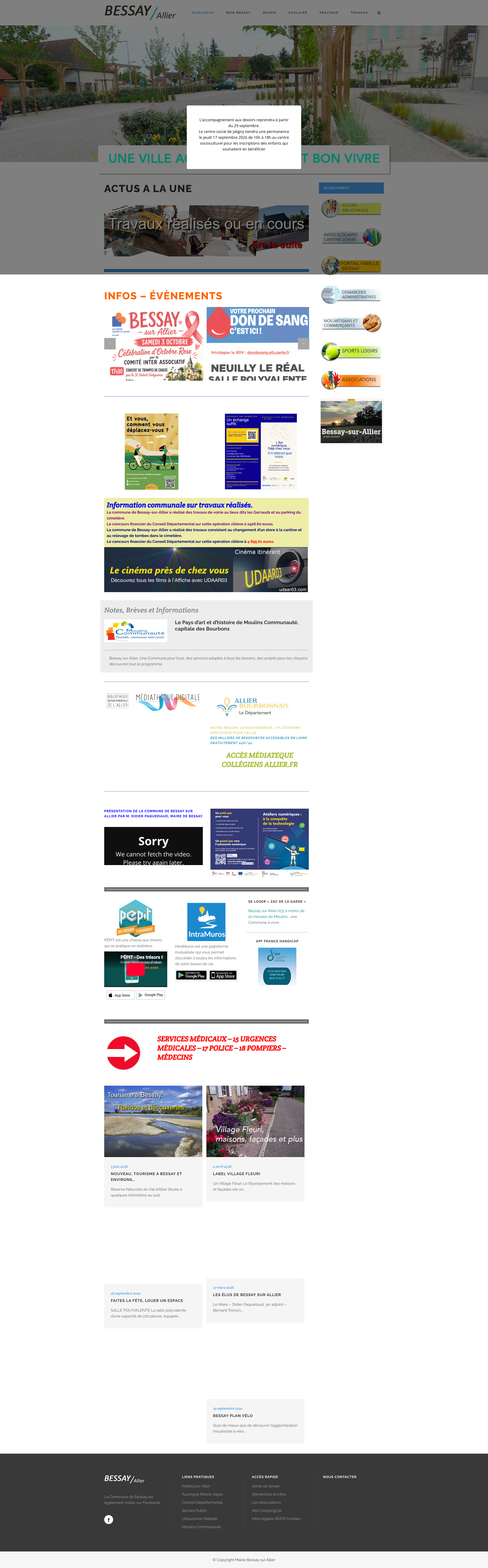 Aperçu du site