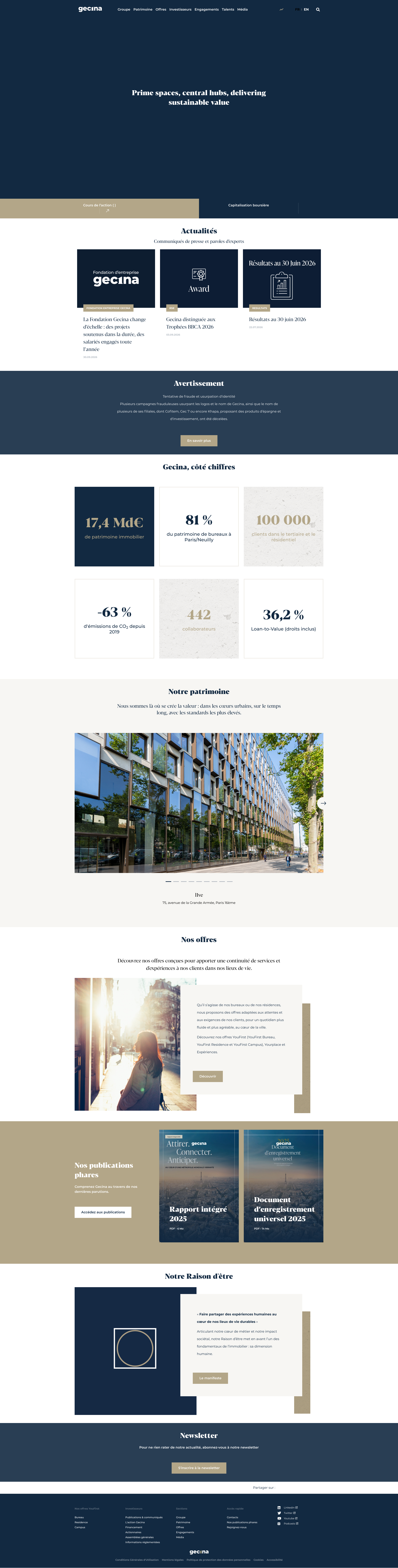 Aperçu du site