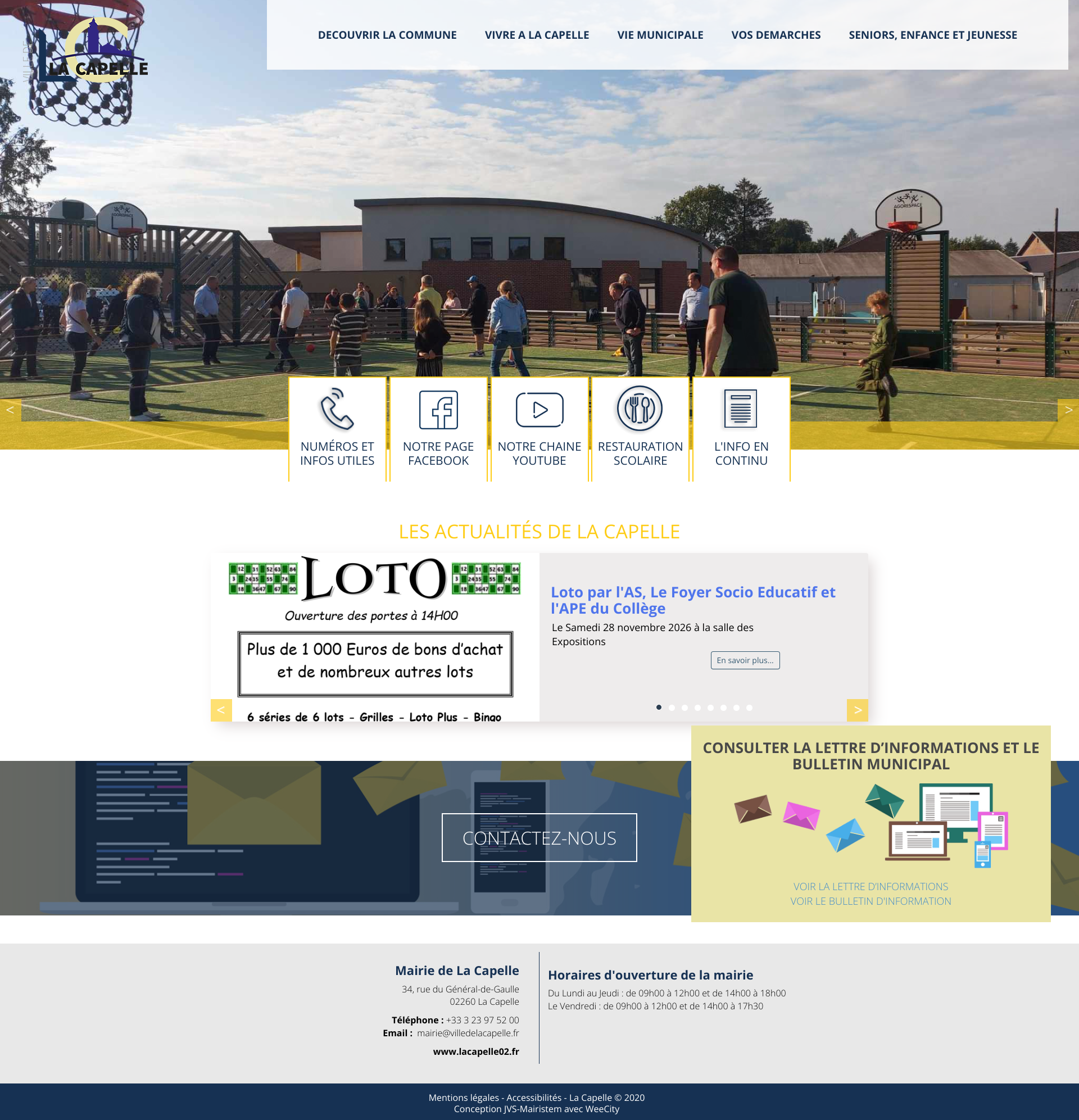 Aperçu du site