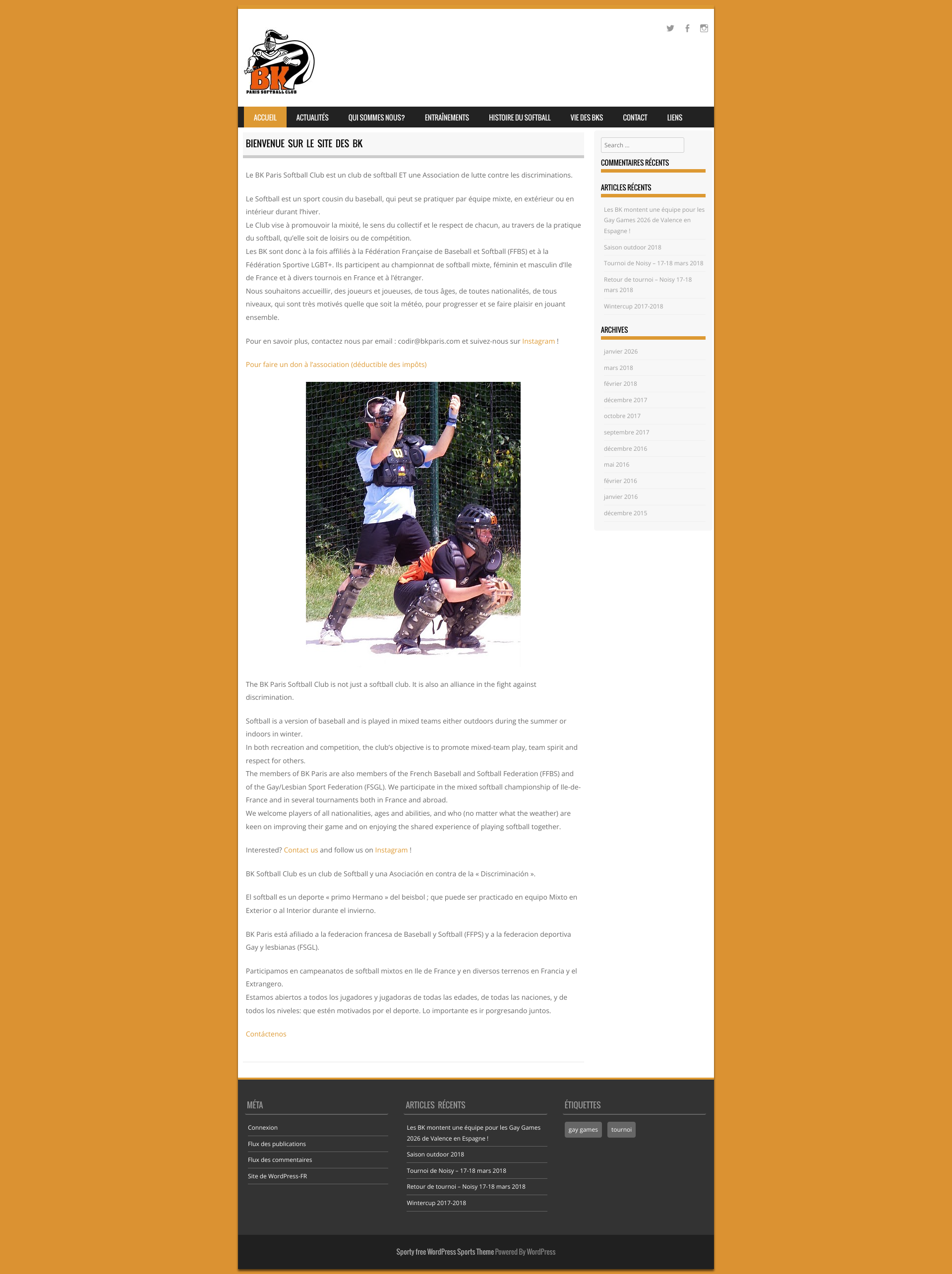 Aperçu du site