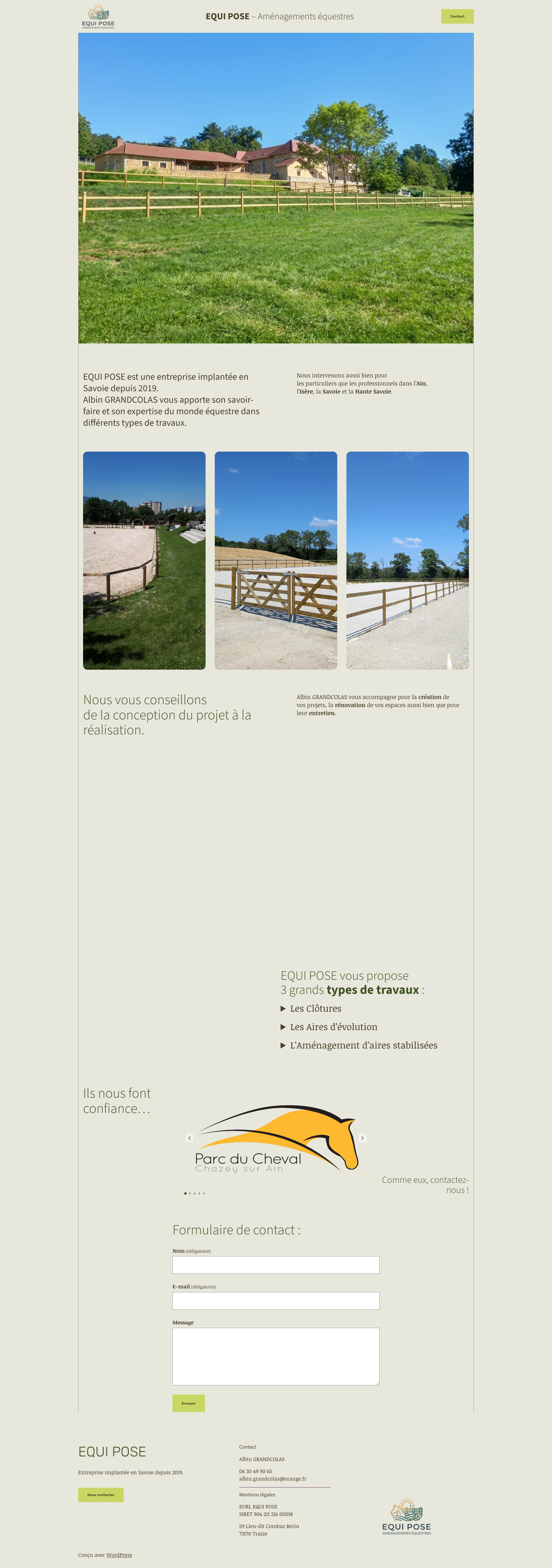 Aperçu du site