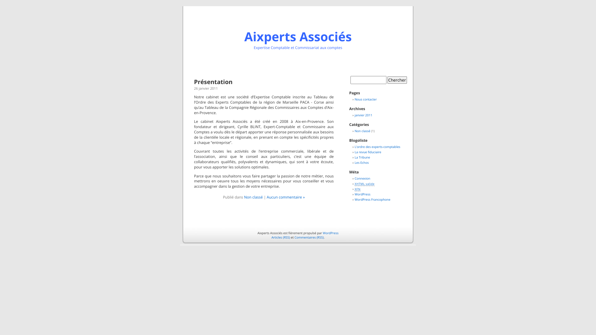 Aperçu du site
