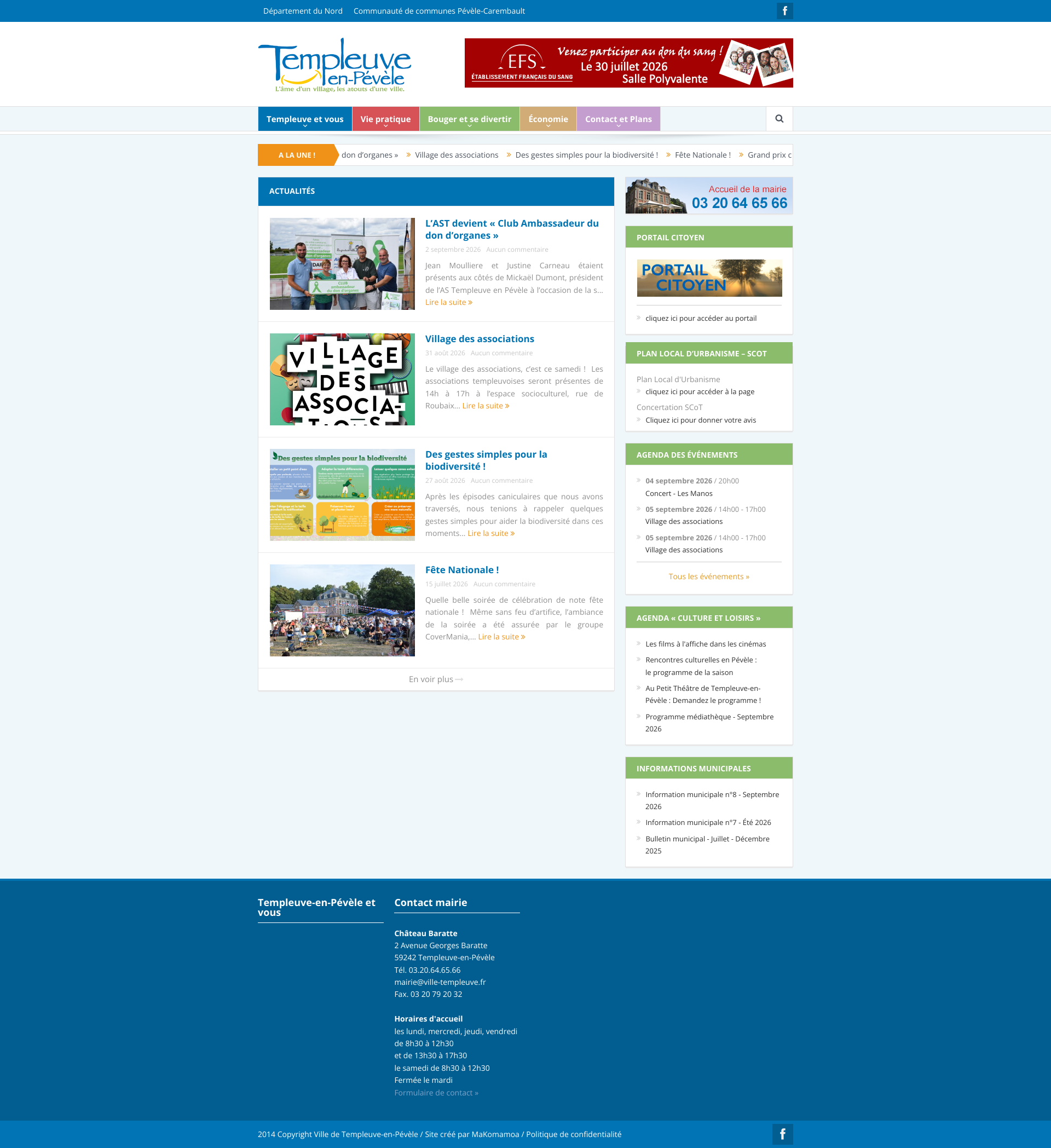 Aperçu du site