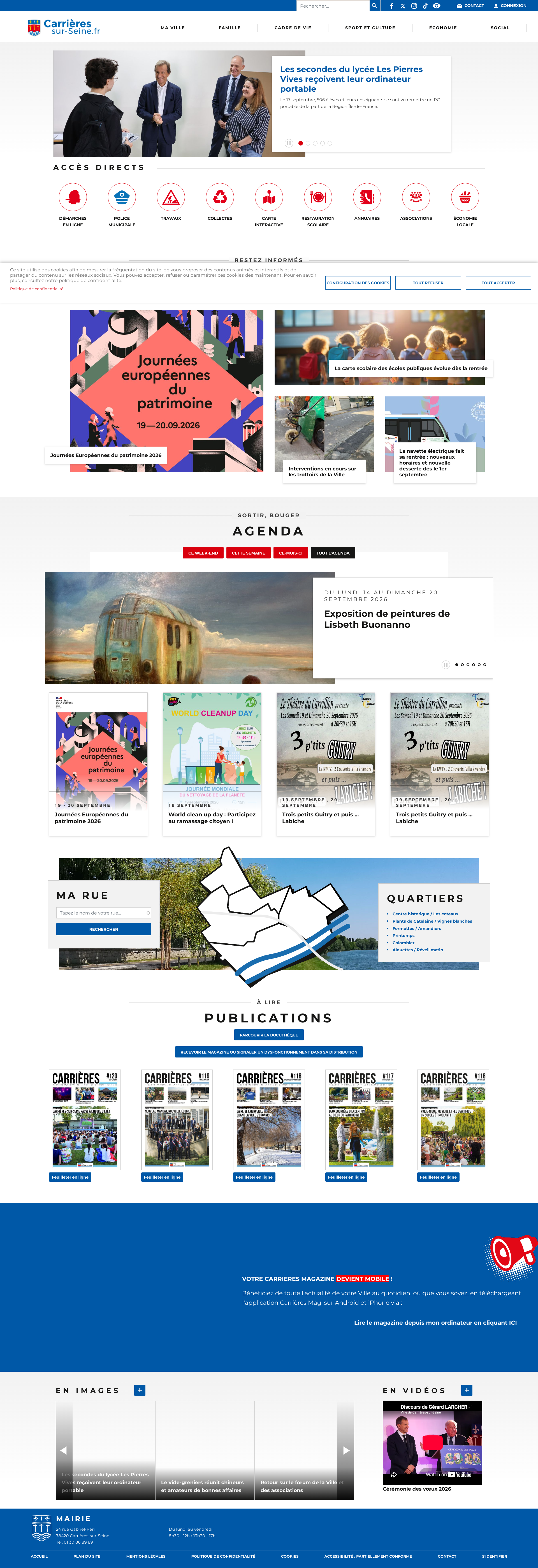 Aperçu du site