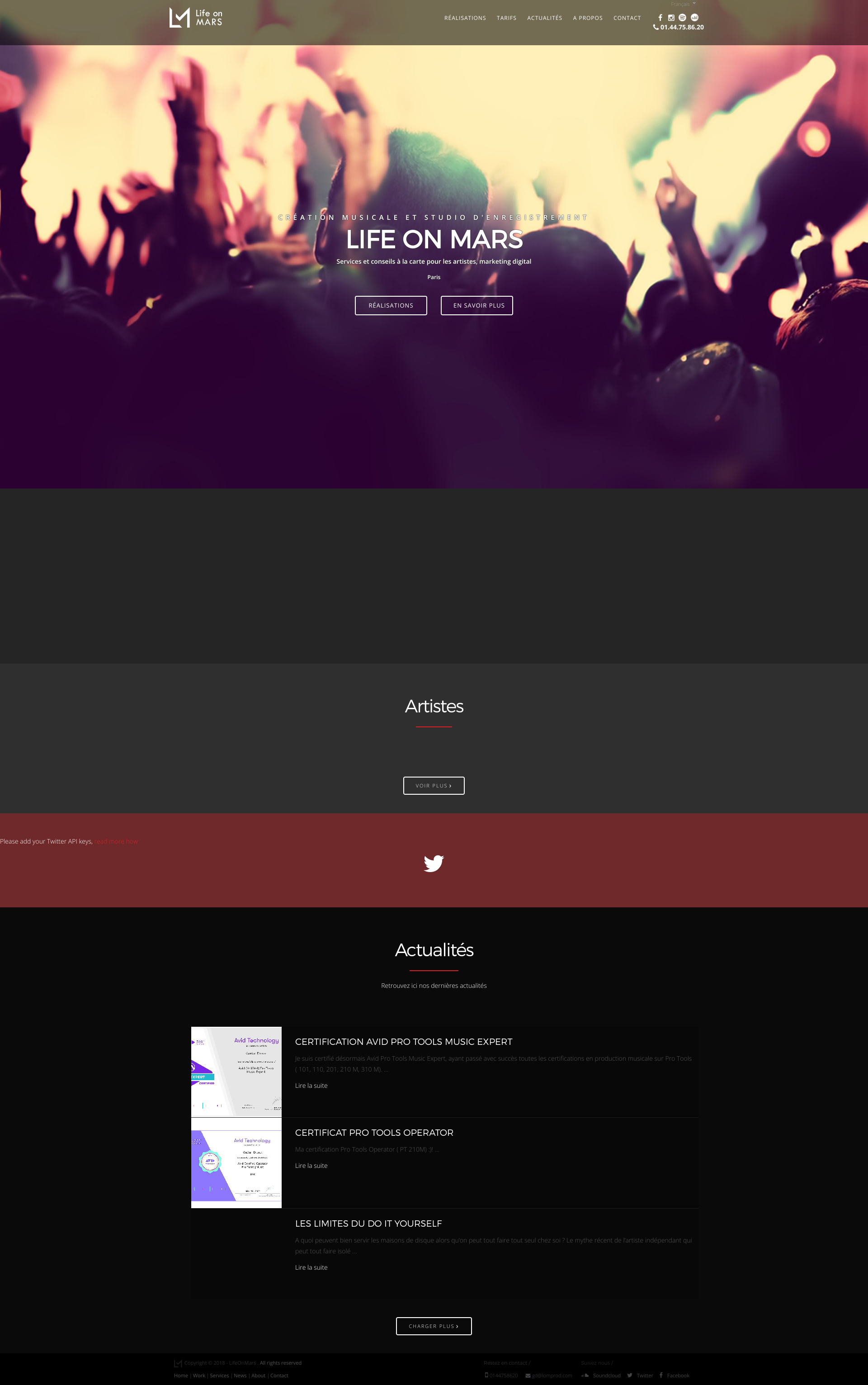 Aperçu du site