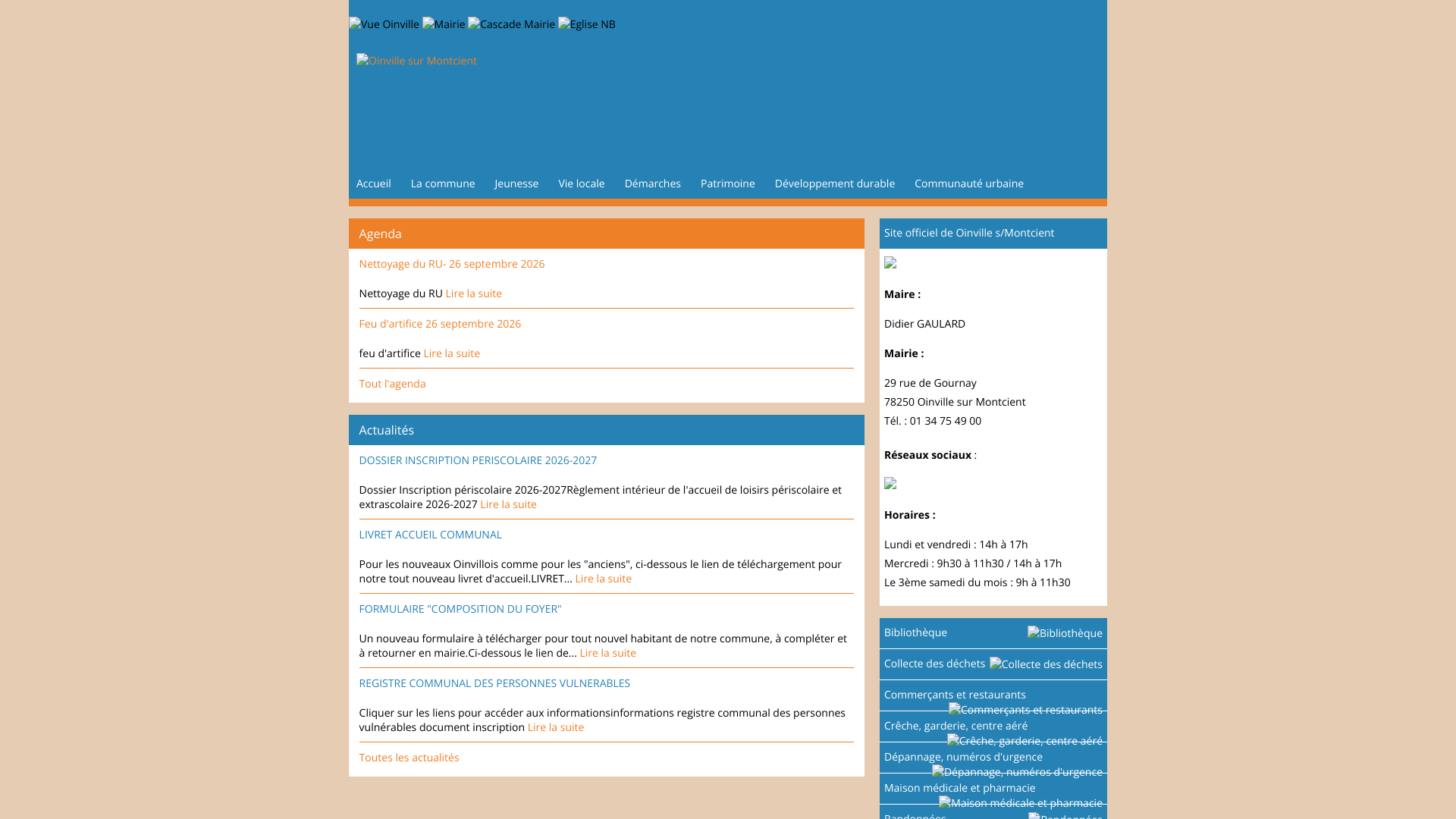 Aperçu du site