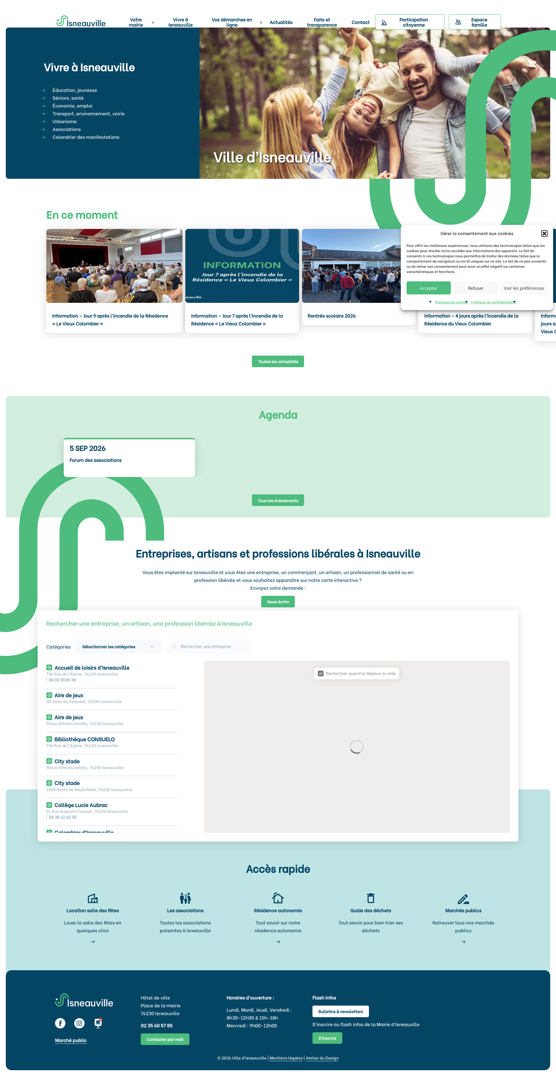 Aperçu du site