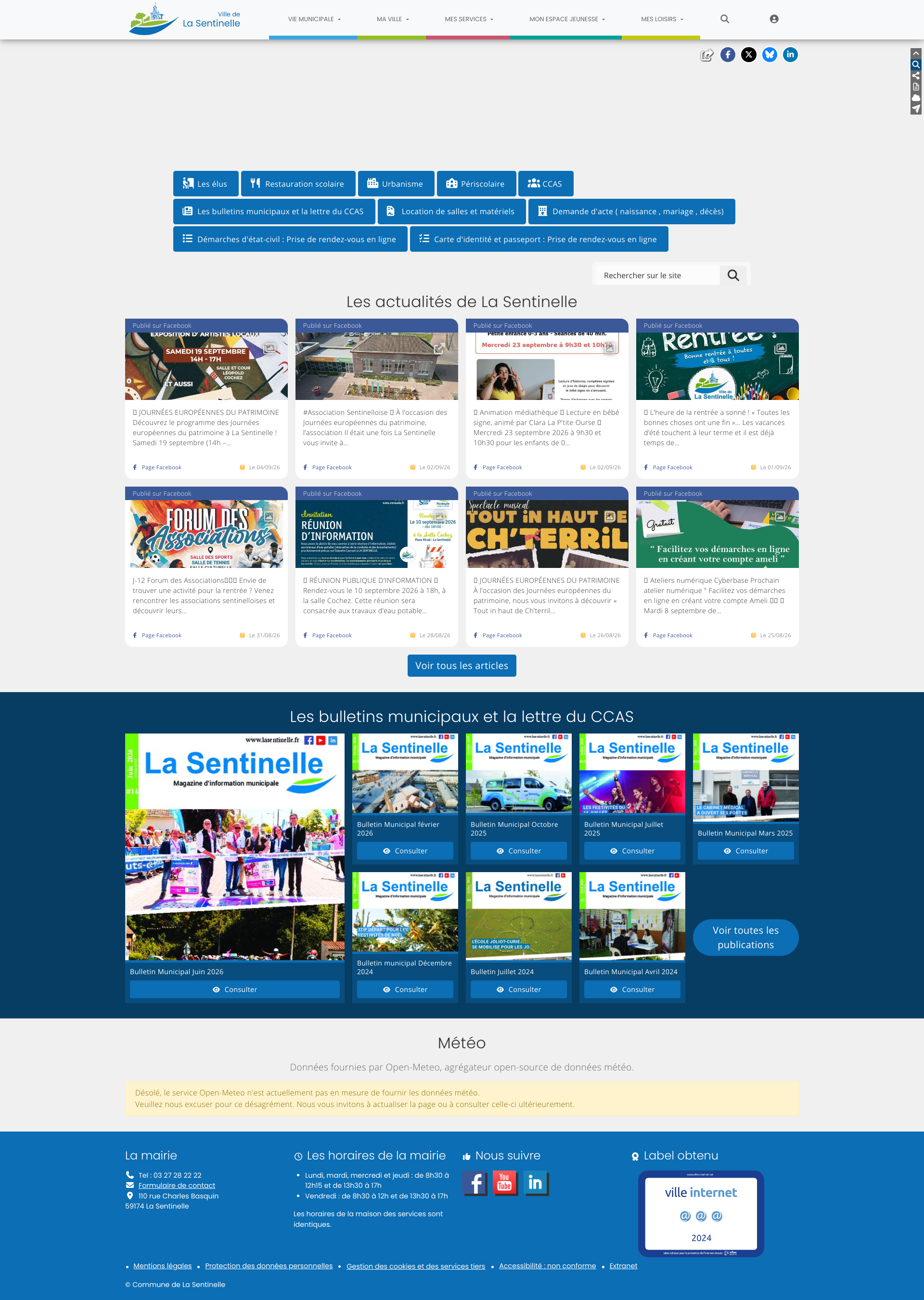 Aperçu du site
