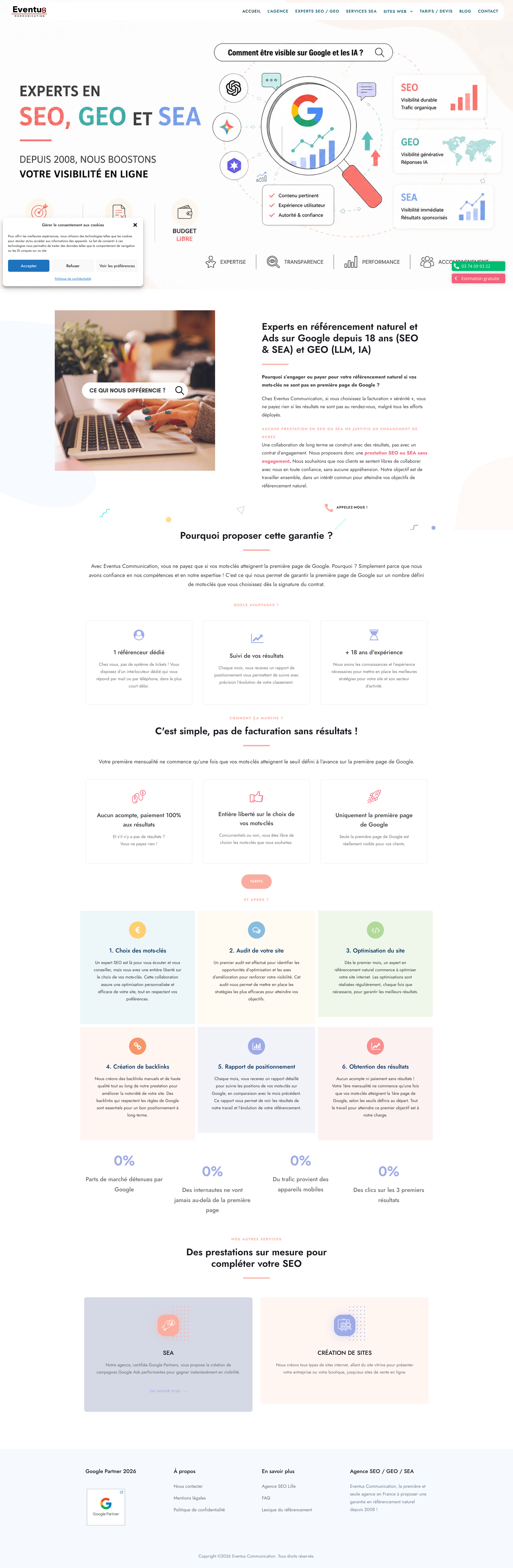 Aperçu du site