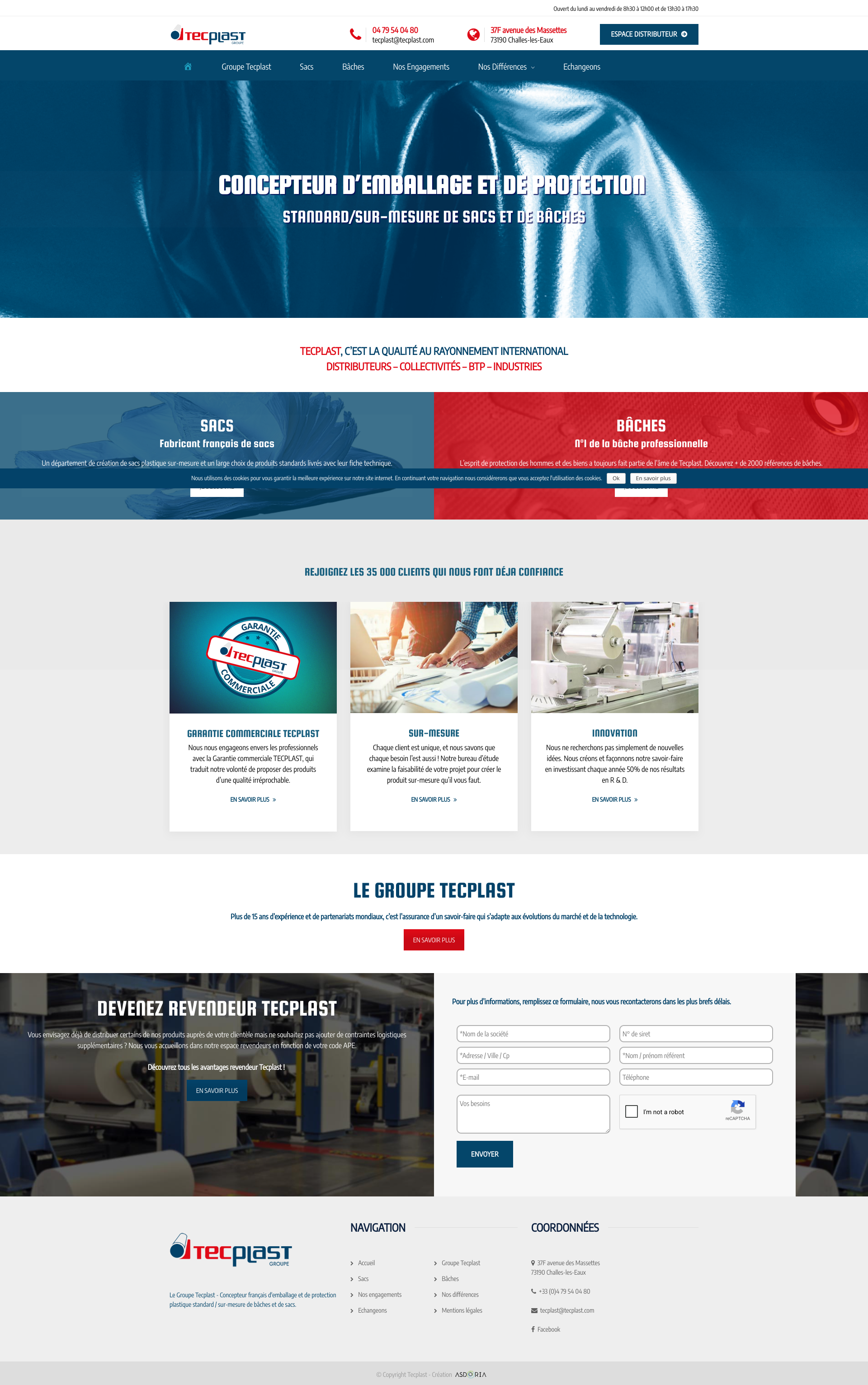 Aperçu du site
