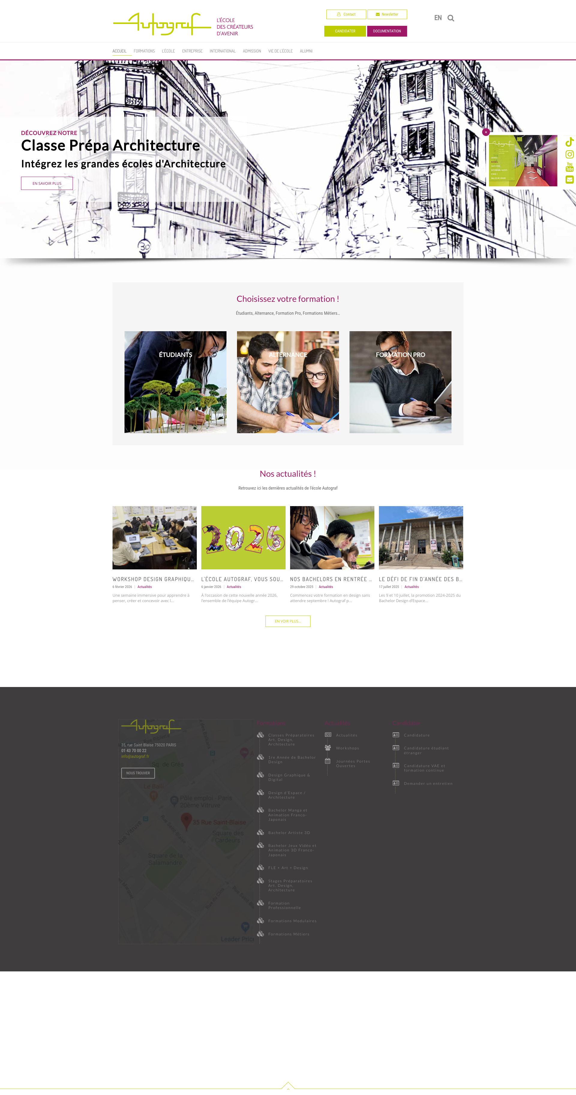 Aperçu du site