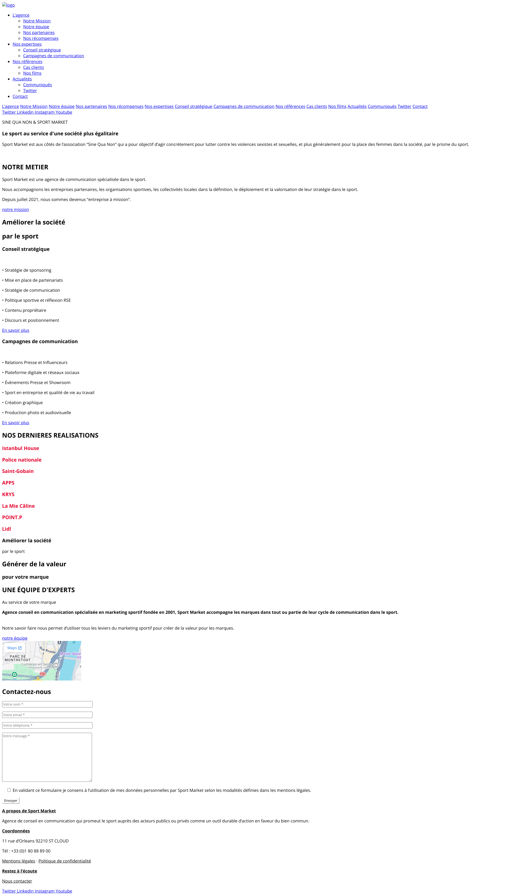 Aperçu du site