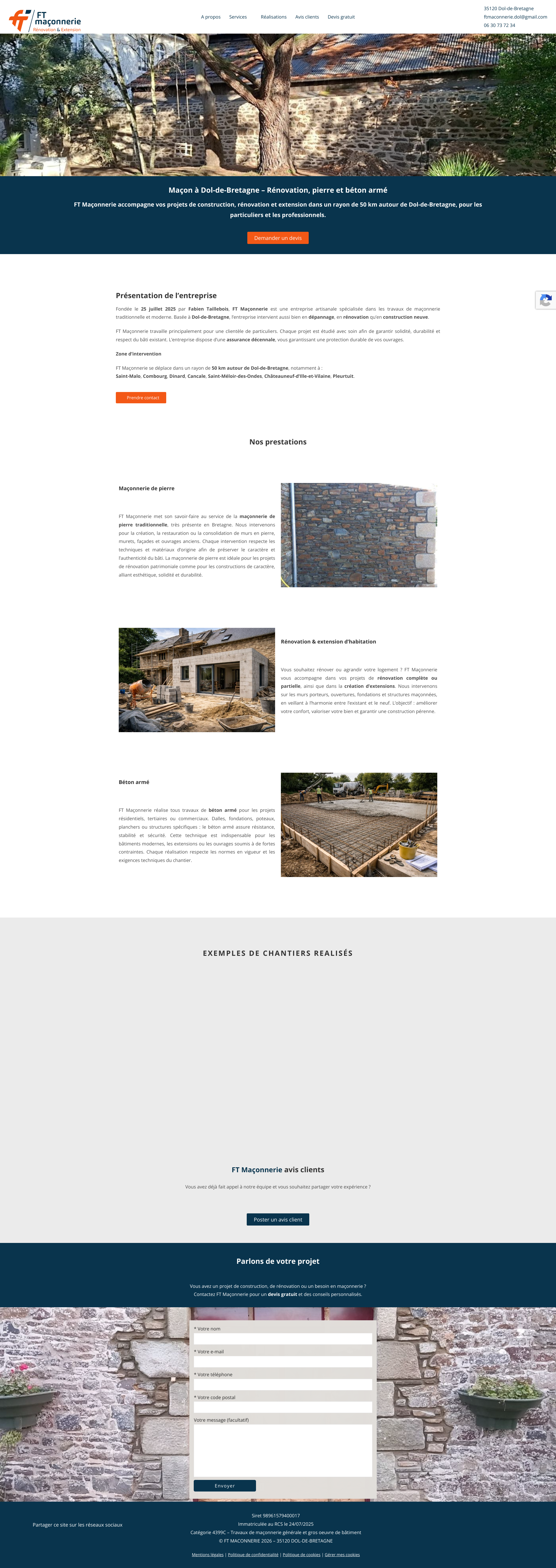 Aperçu du site