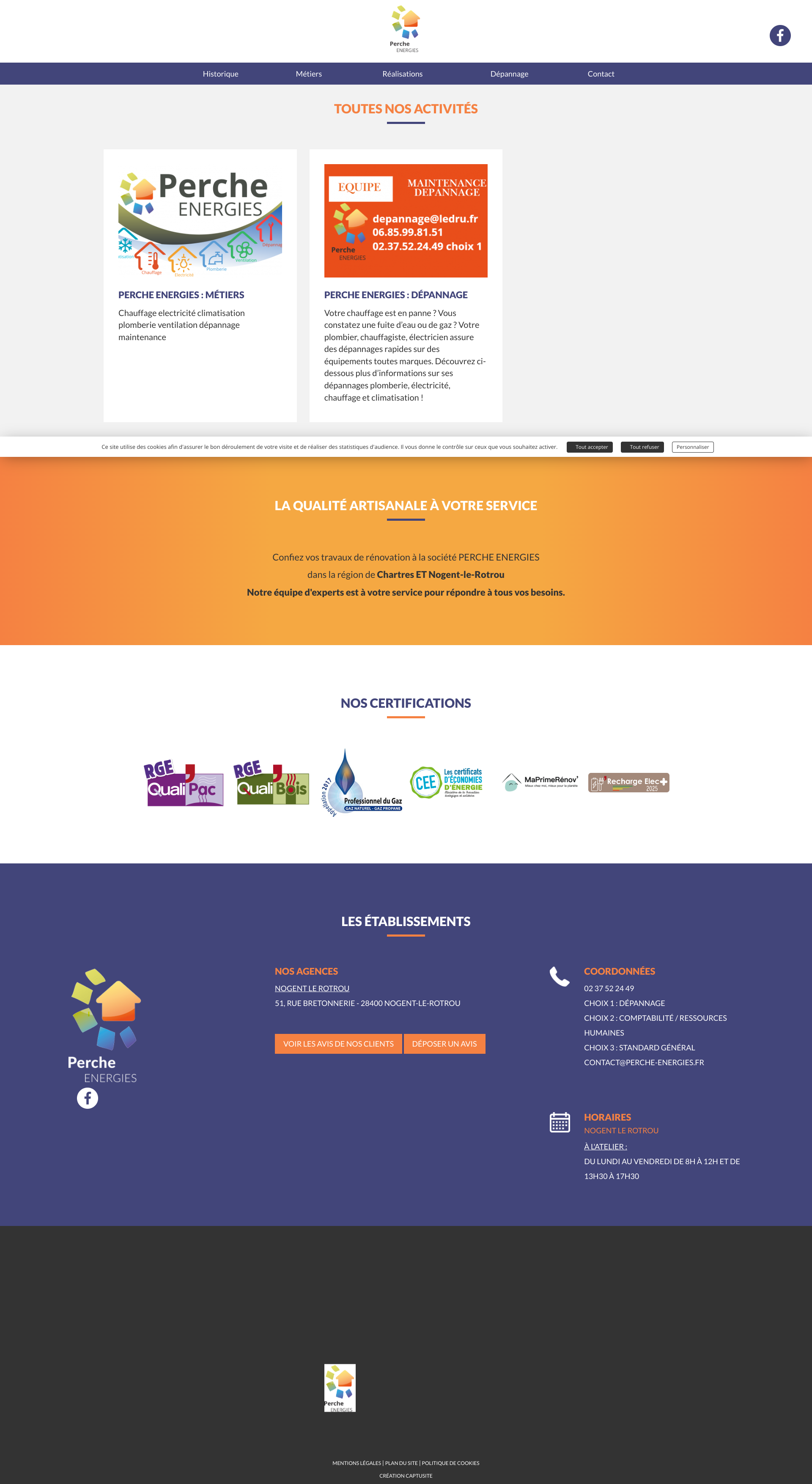 Aperçu du site