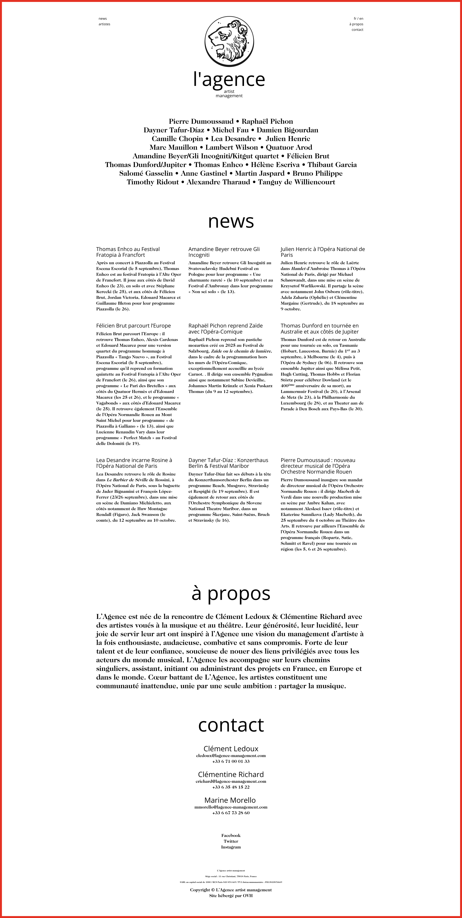 Aperçu du site