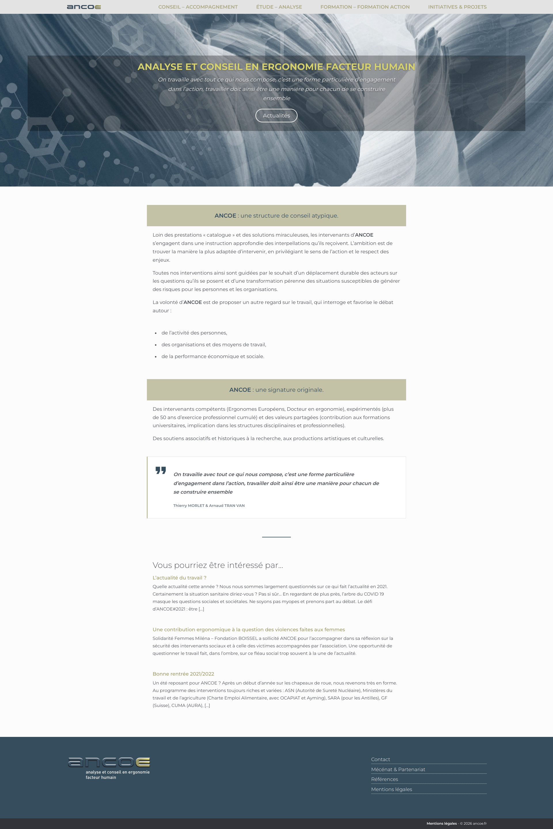 Aperçu du site