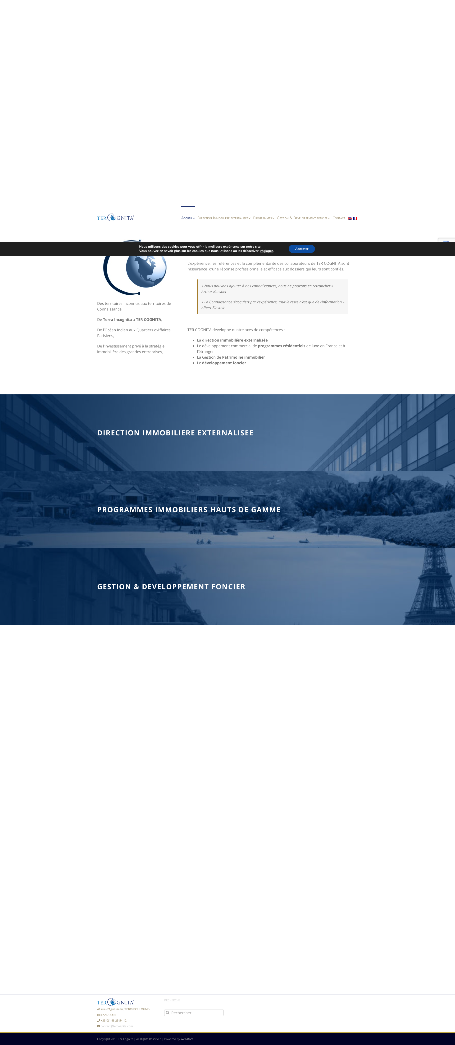 Aperçu du site