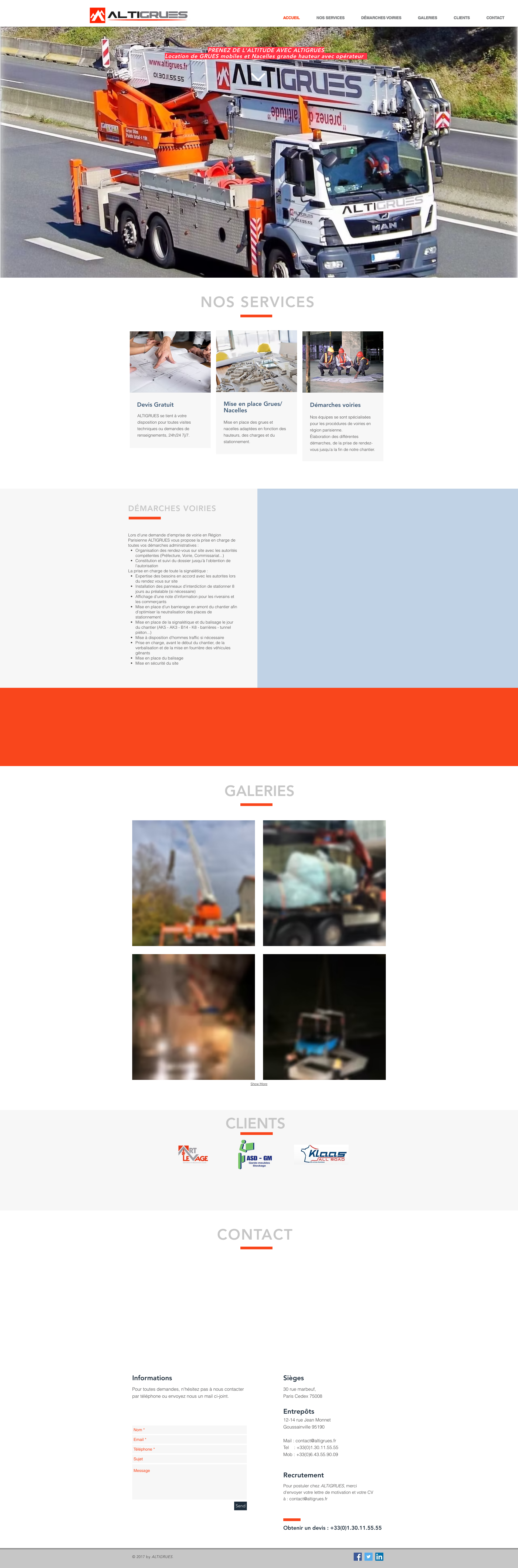 Aperçu du site