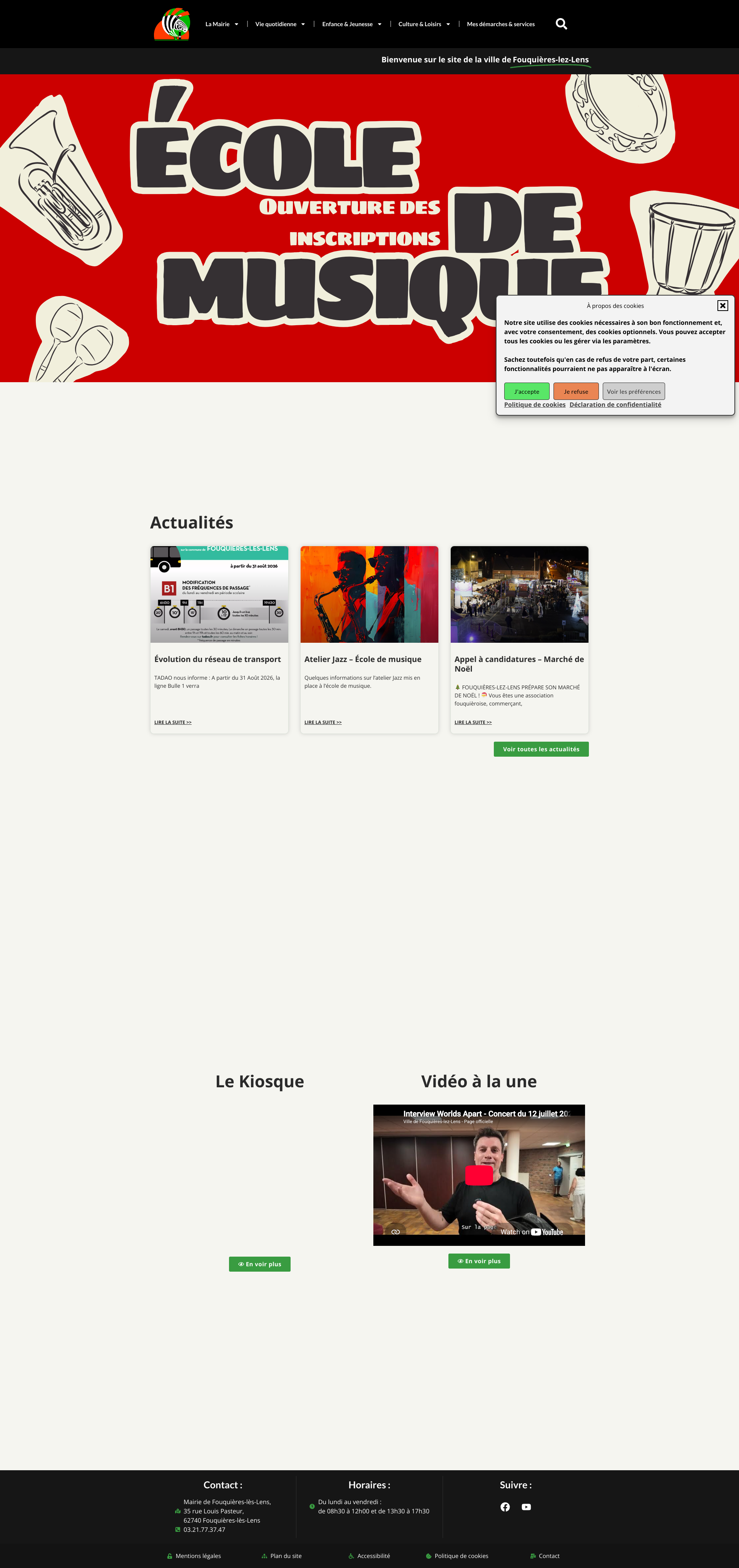 Aperçu du site