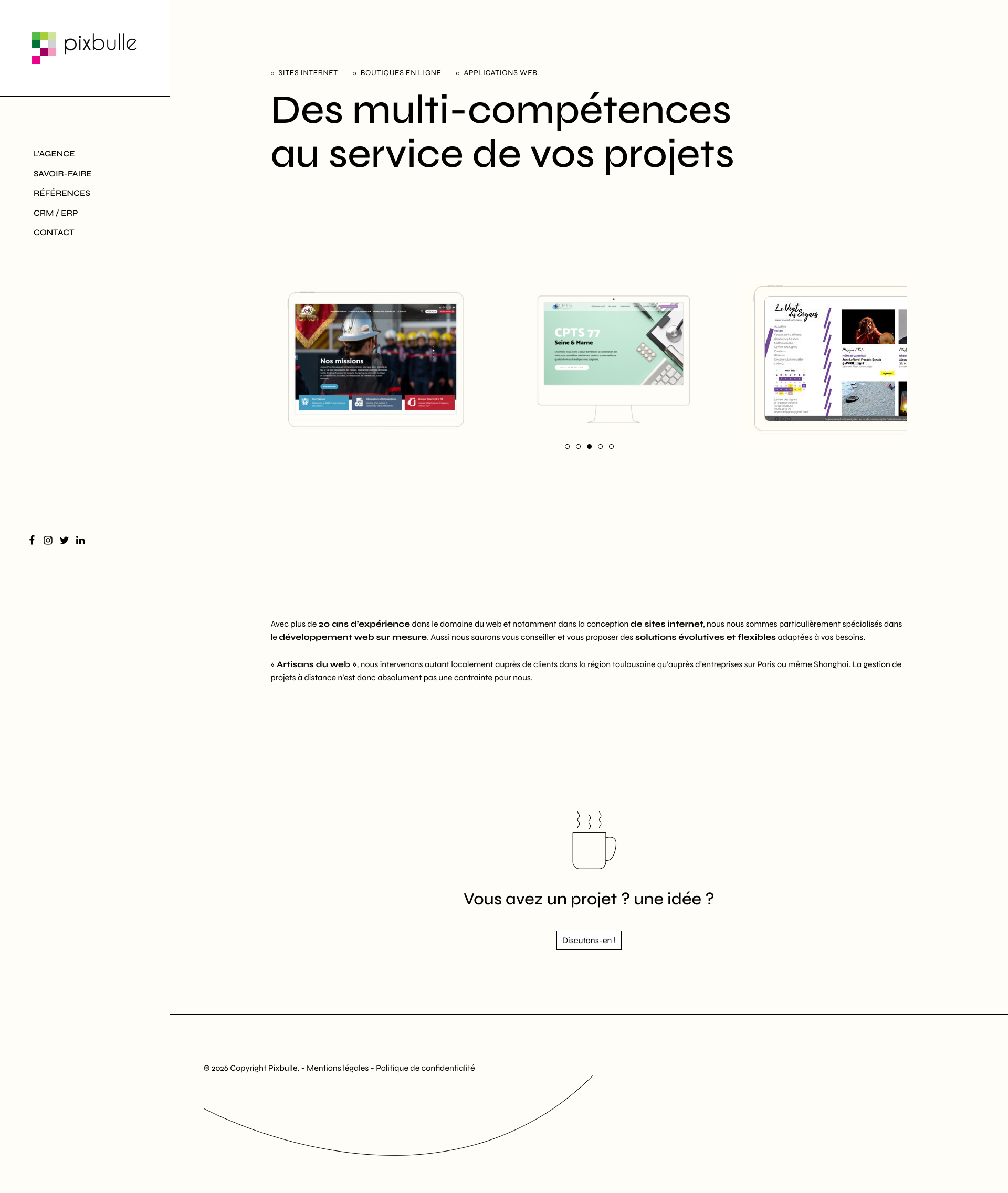 Aperçu du site