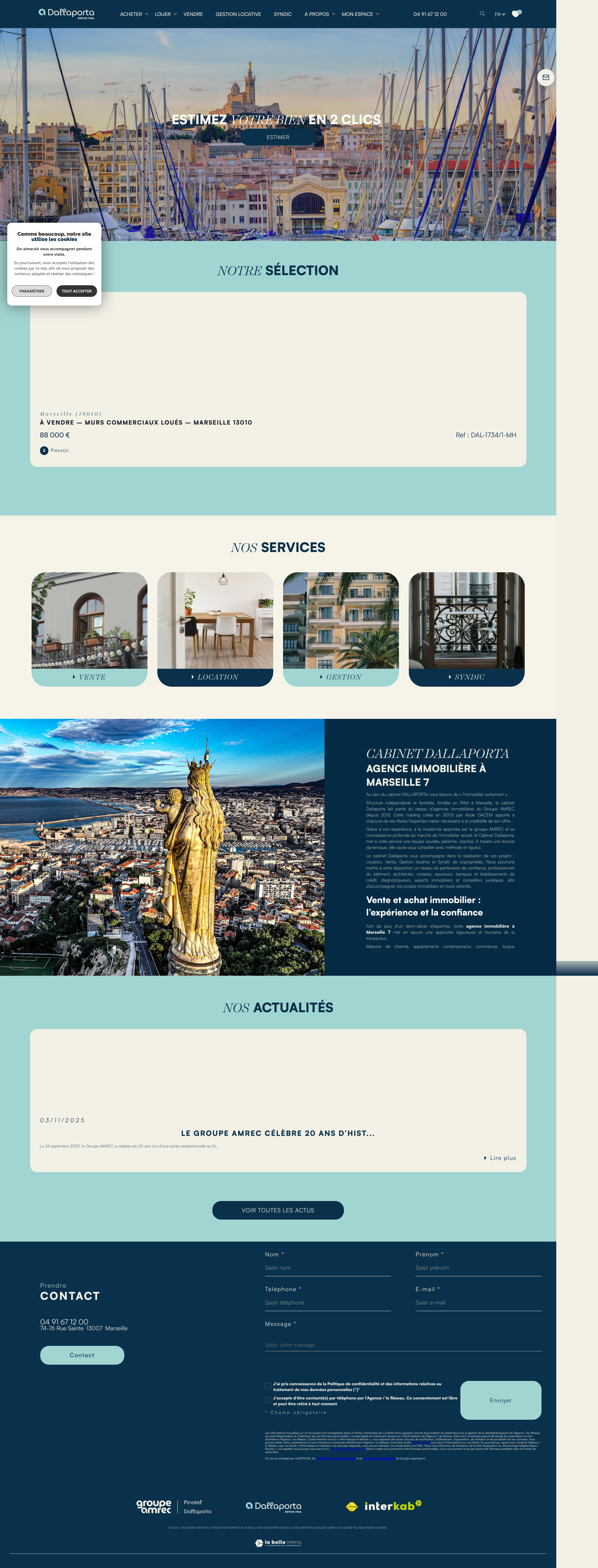 Aperçu du site