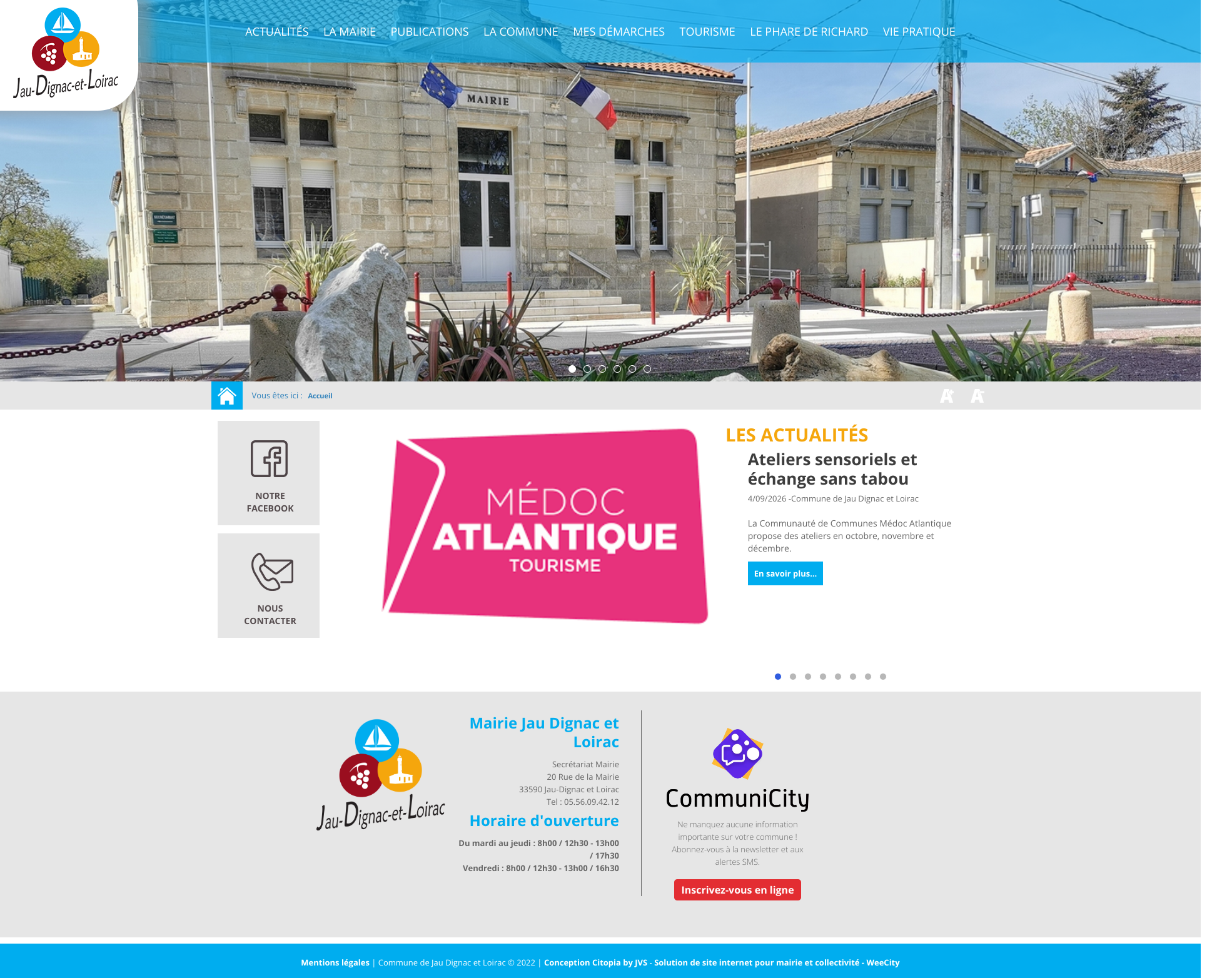 Aperçu du site