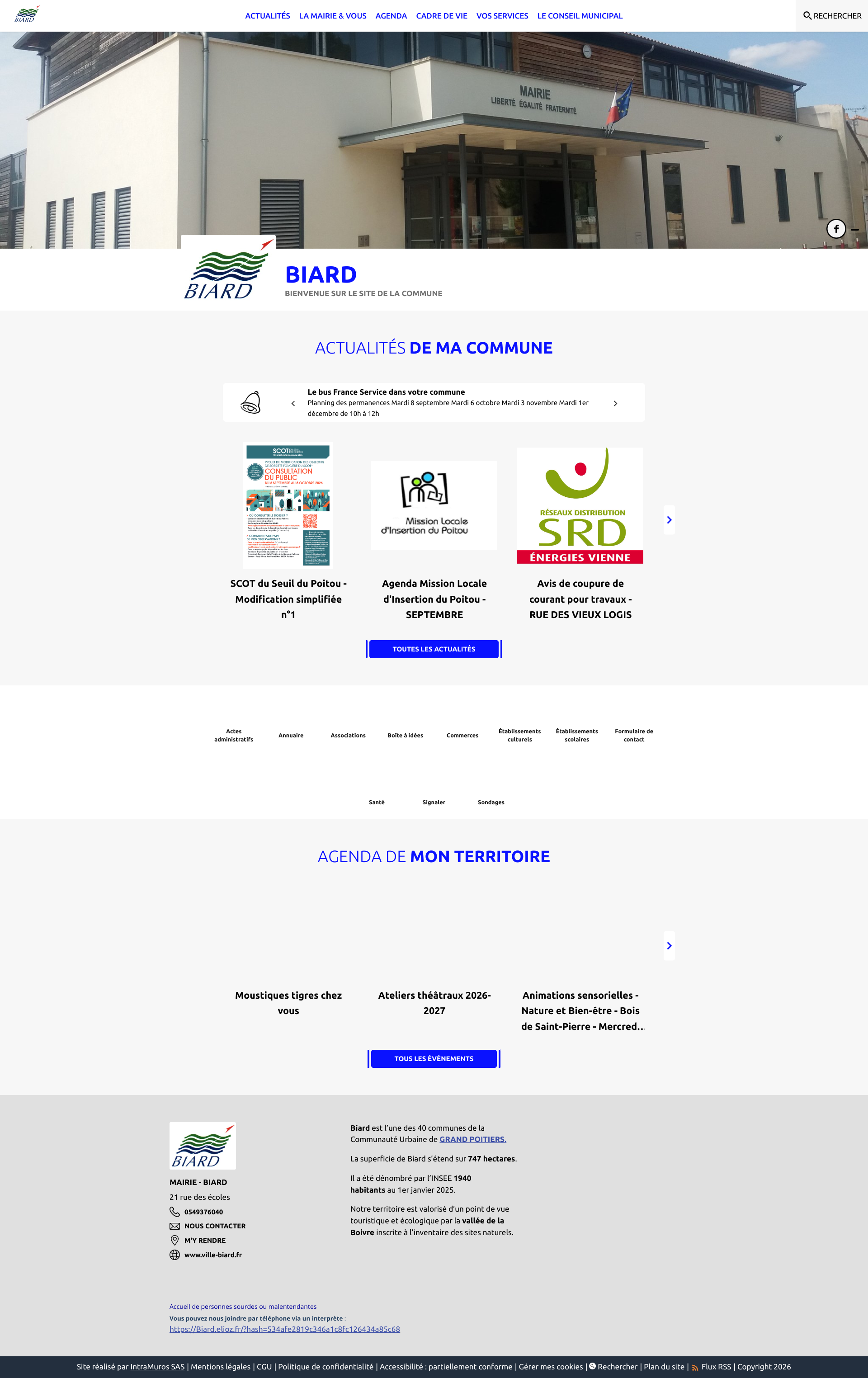 Aperçu du site