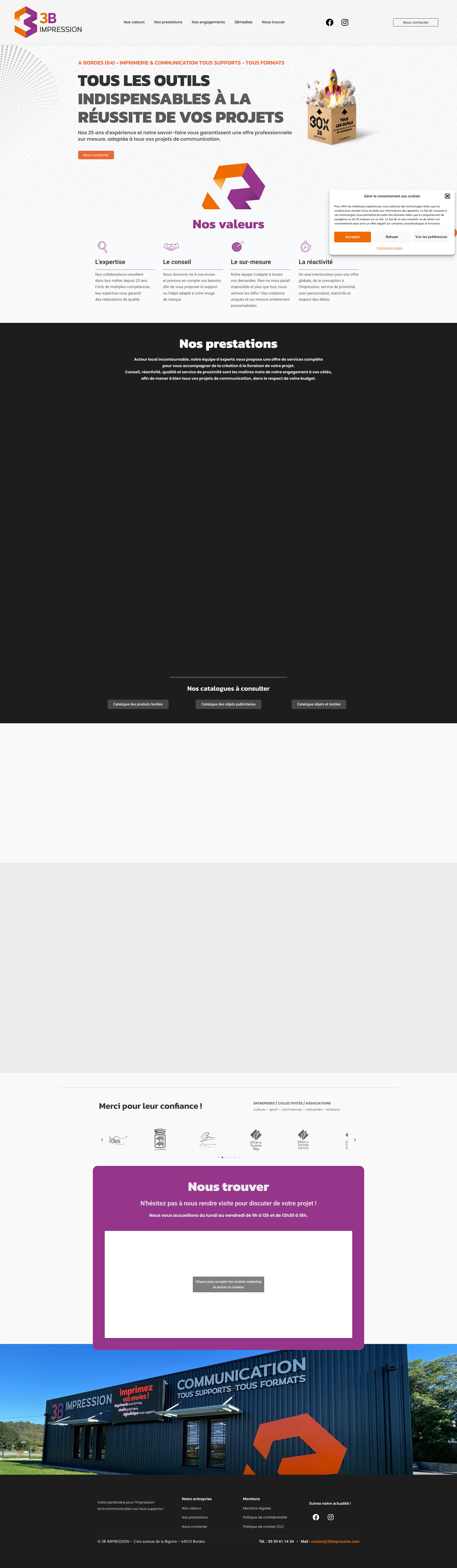 Aperçu du site