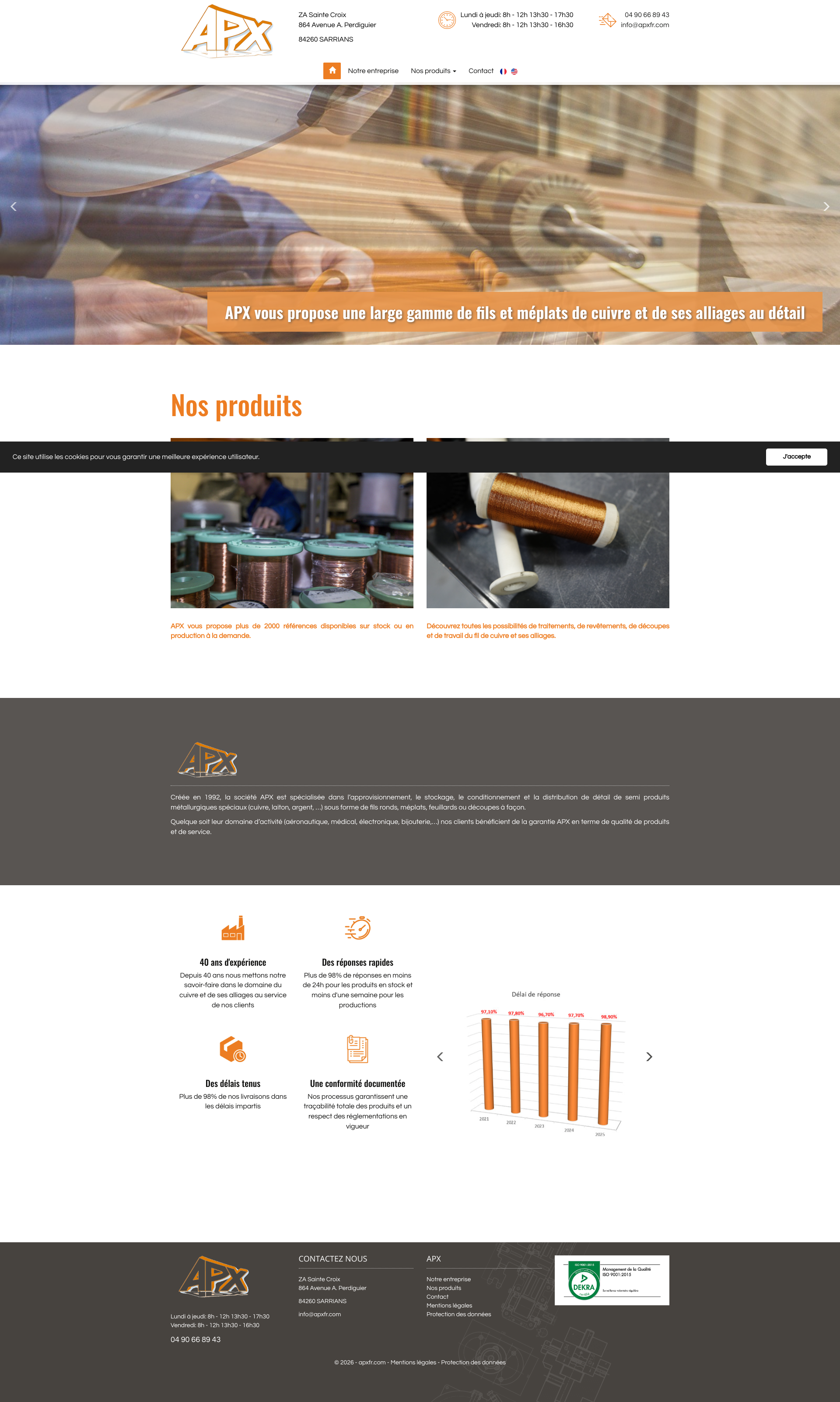 Aperçu du site