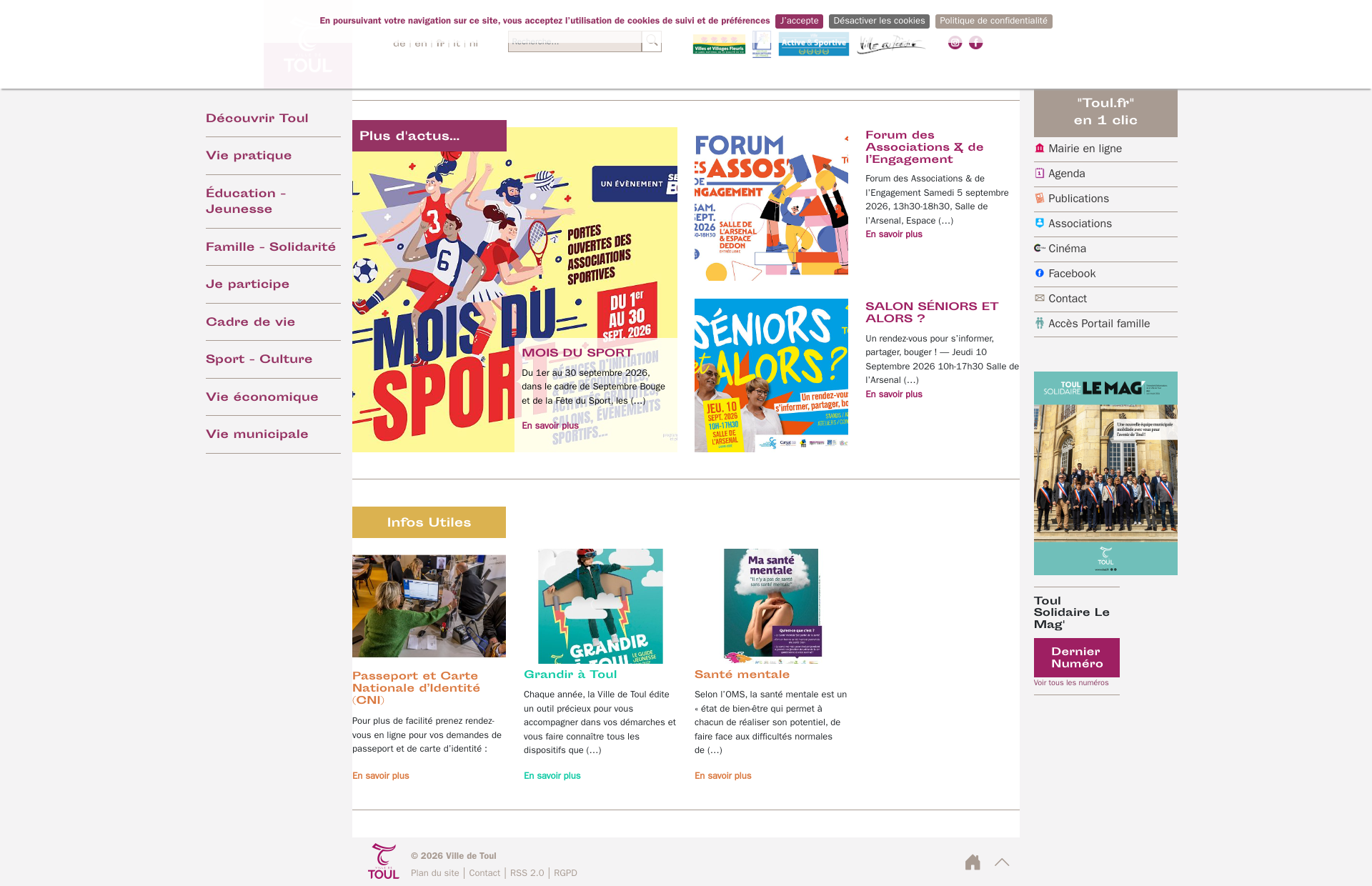 Aperçu du site