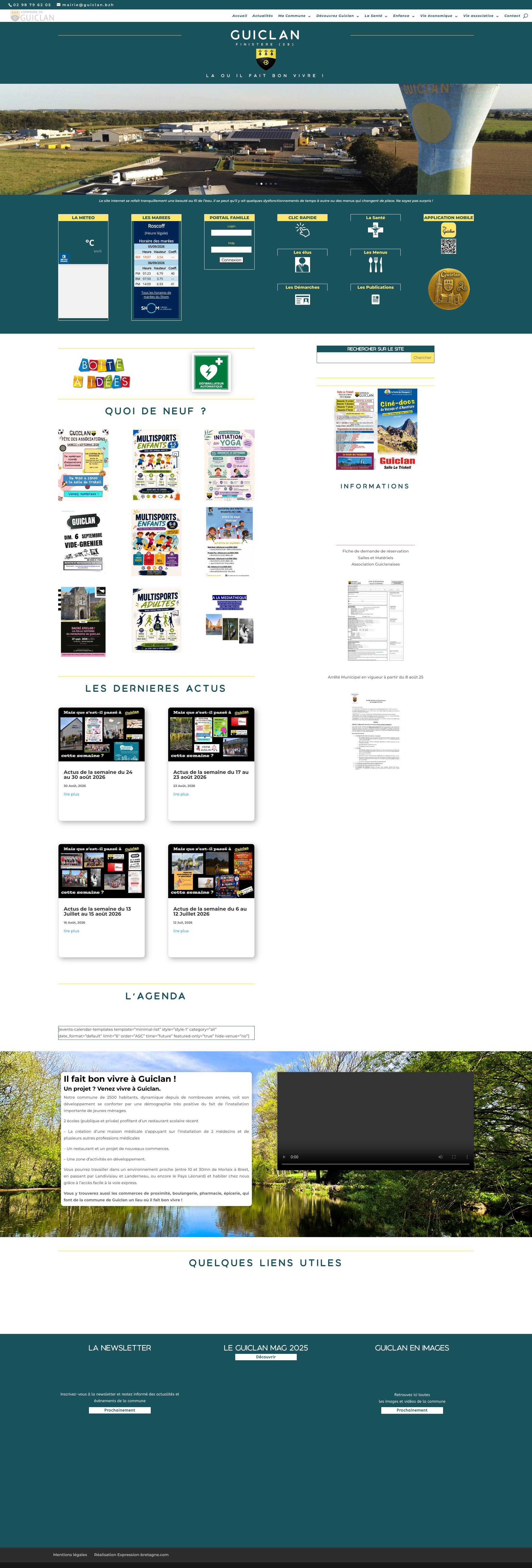 Aperçu du site
