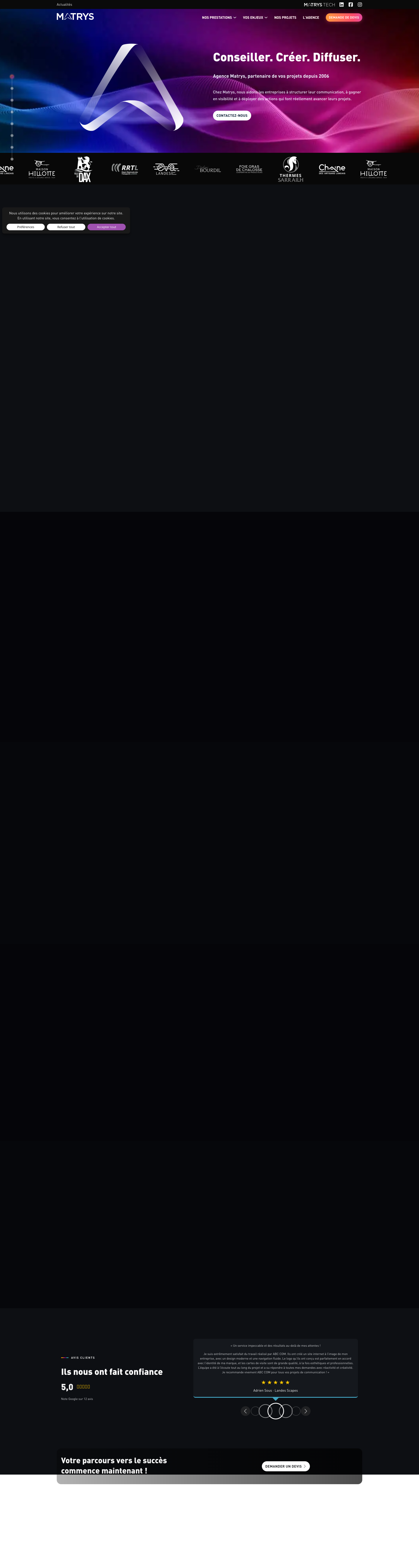 Aperçu du site