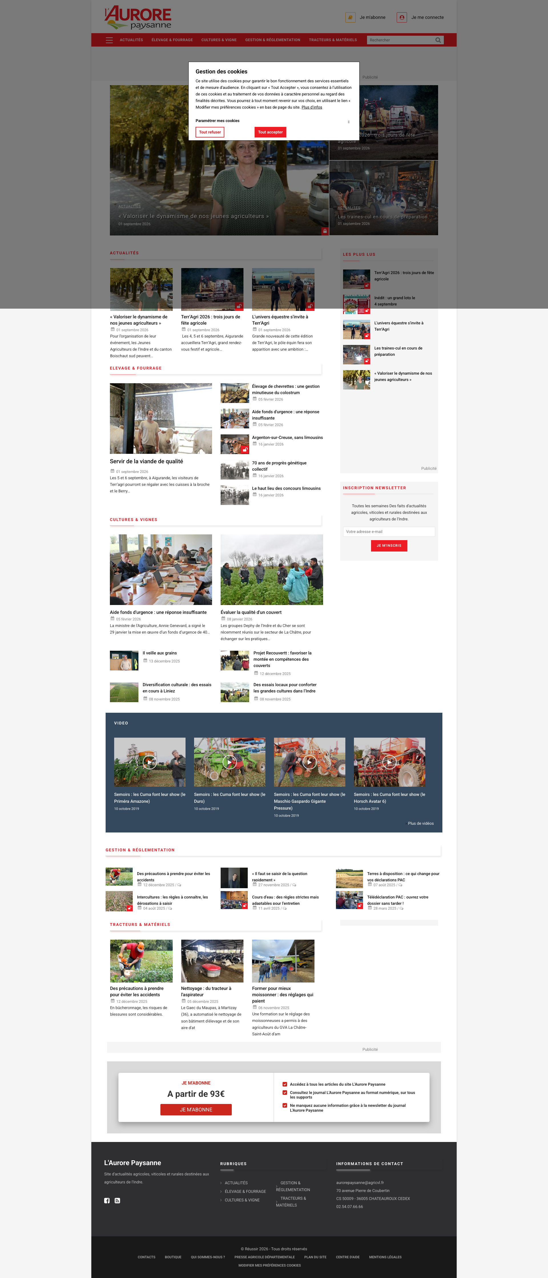Aperçu du site