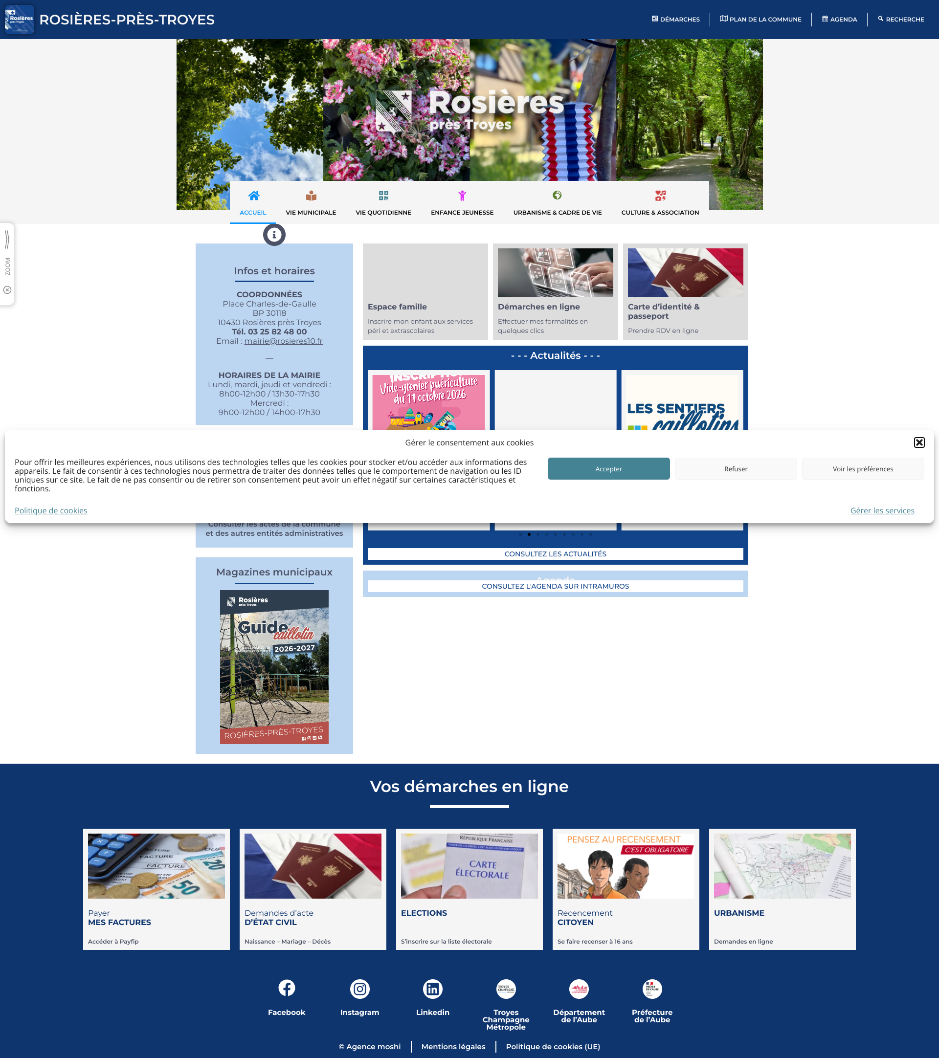 Aperçu du site