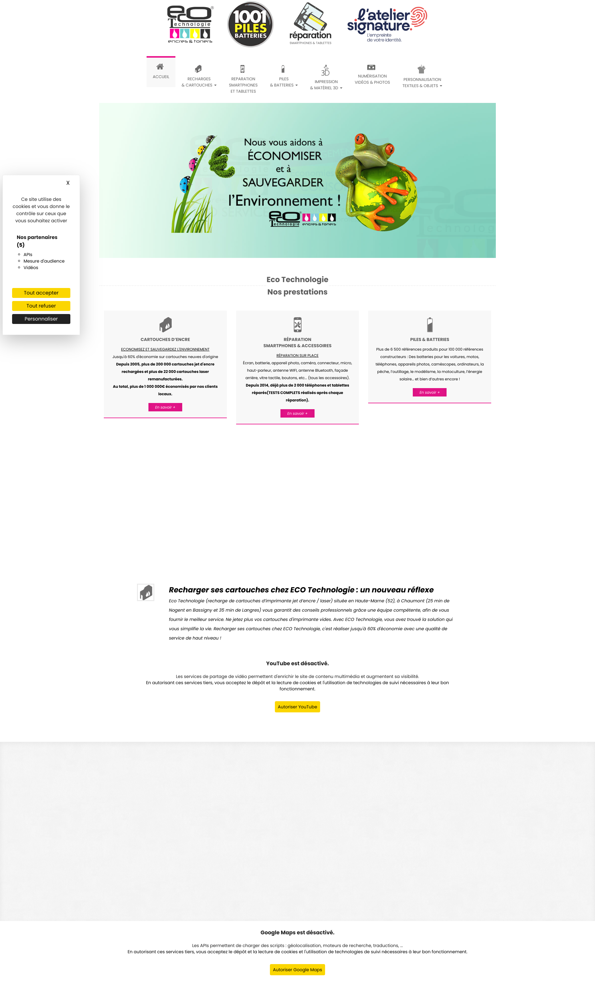 Aperçu du site