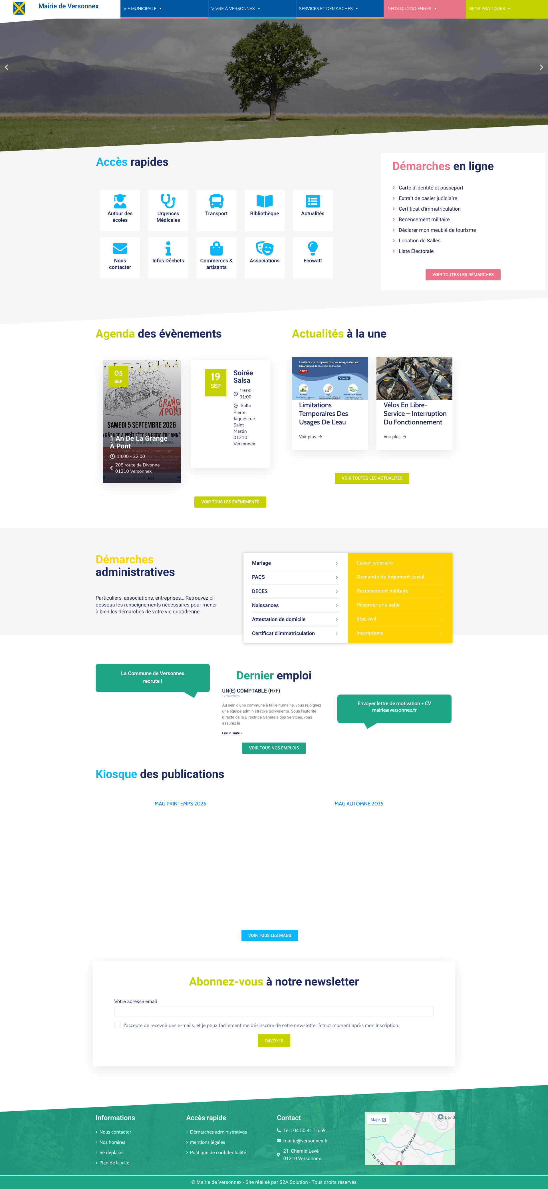 Aperçu du site