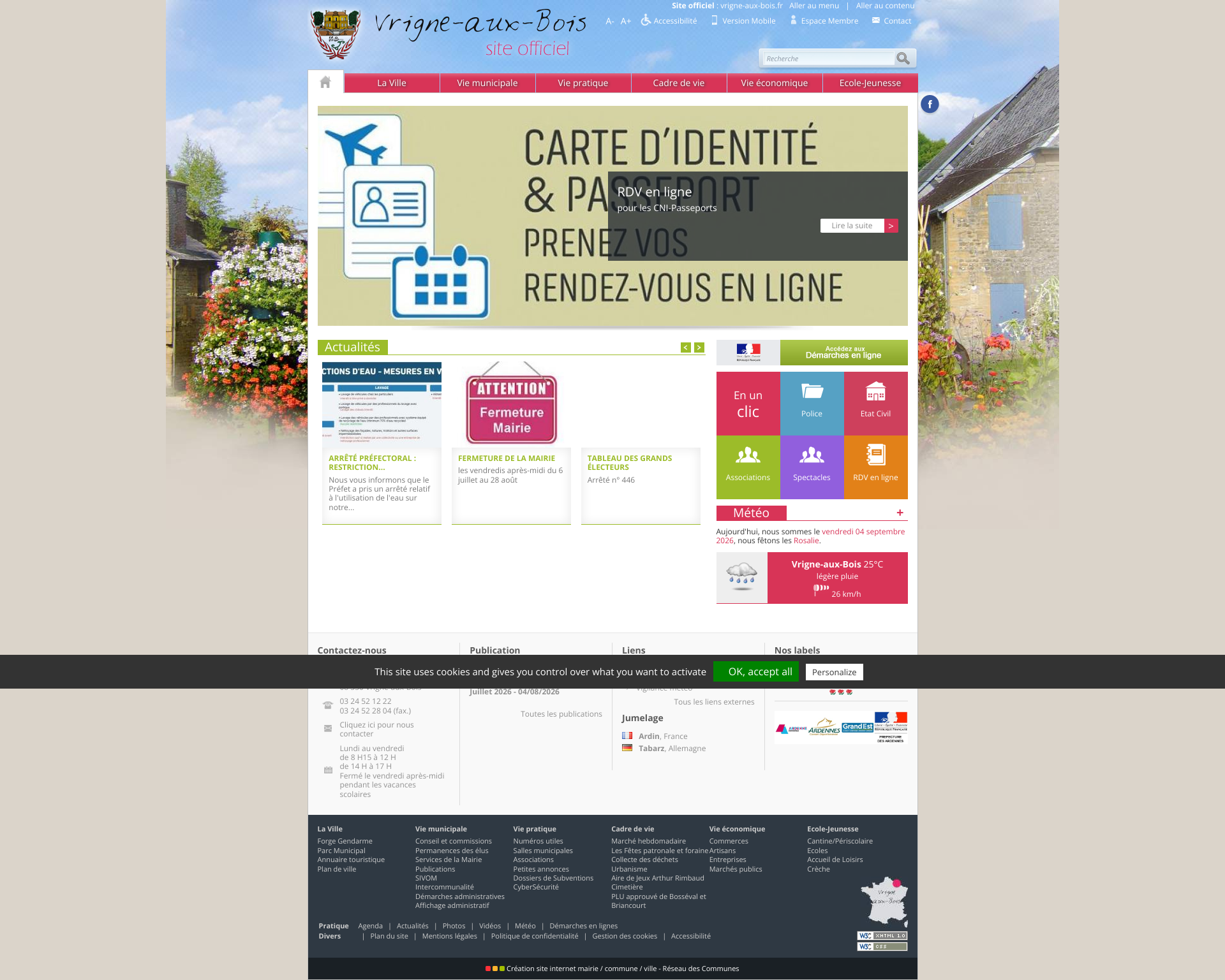 Aperçu du site