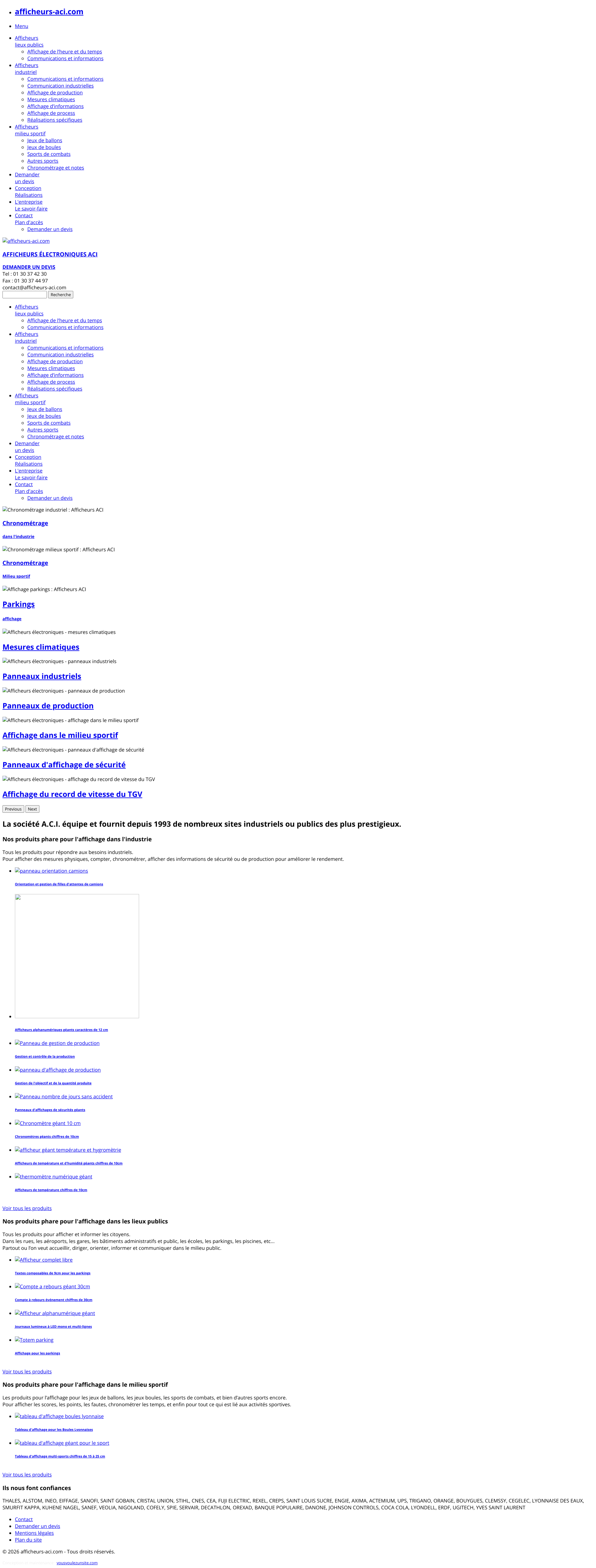 Aperçu du site