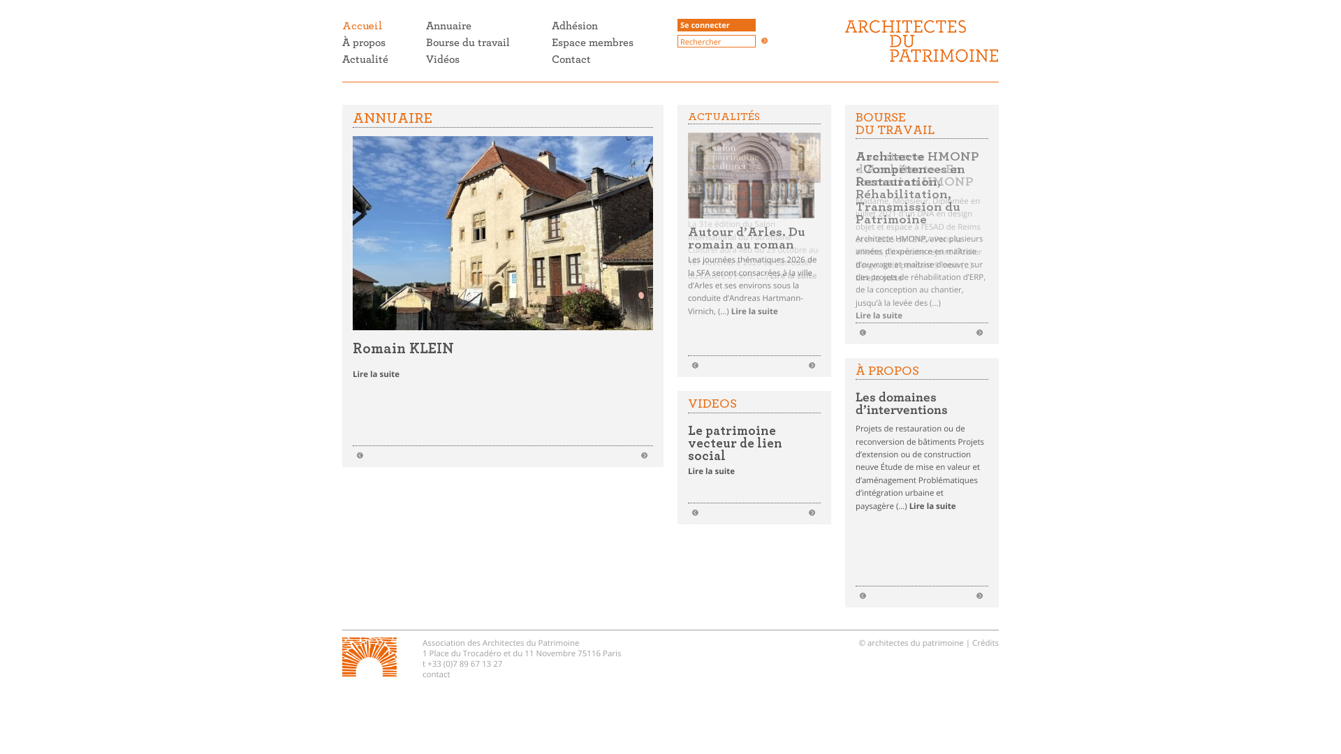 Aperçu du site