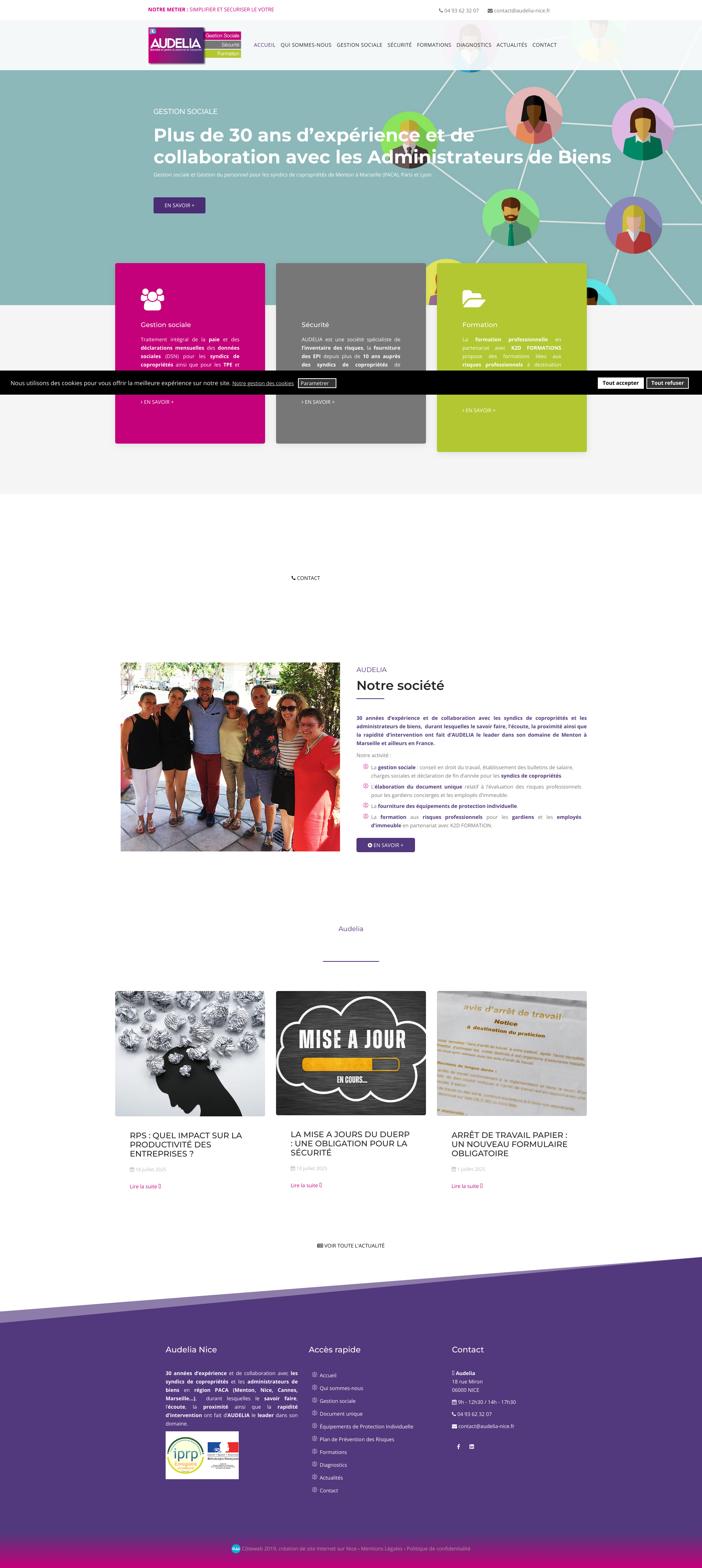 Aperçu du site