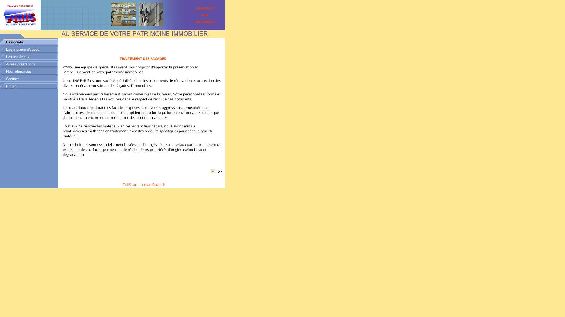 Aperçu du site