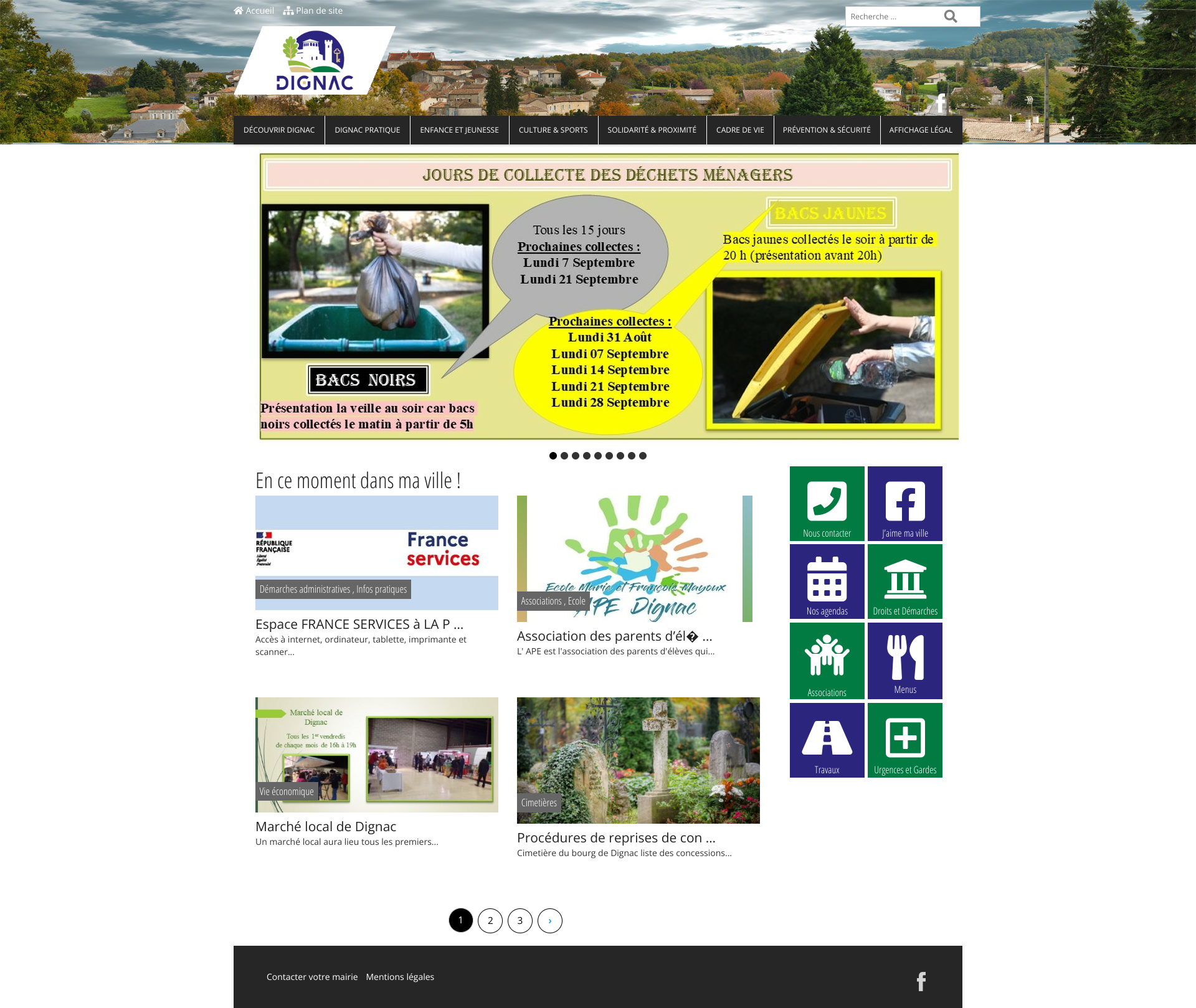 Aperçu du site