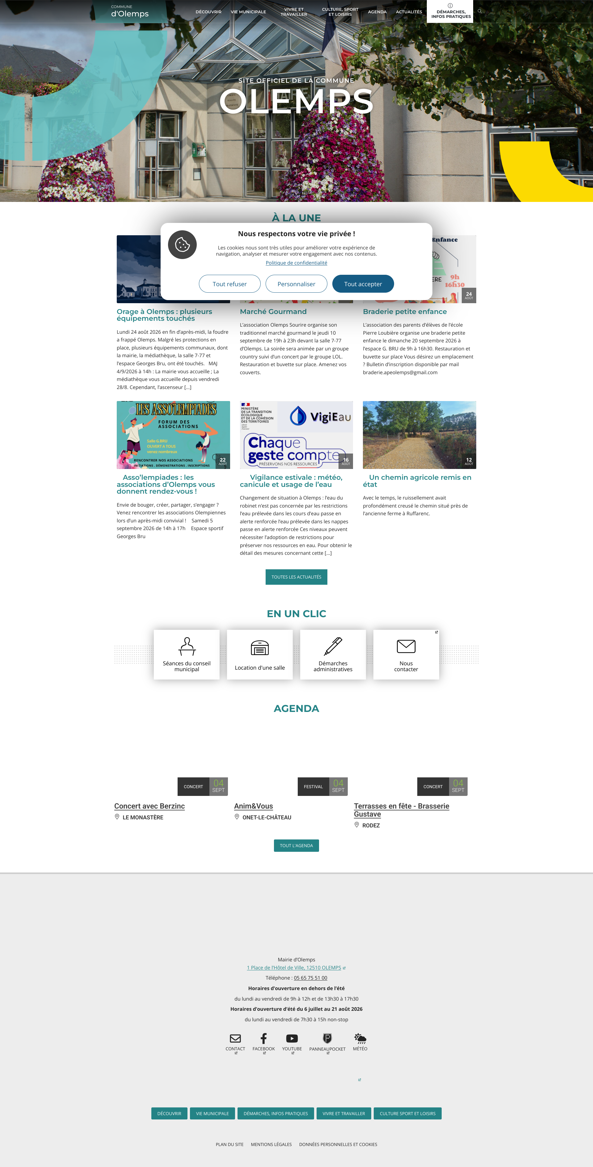 Aperçu du site